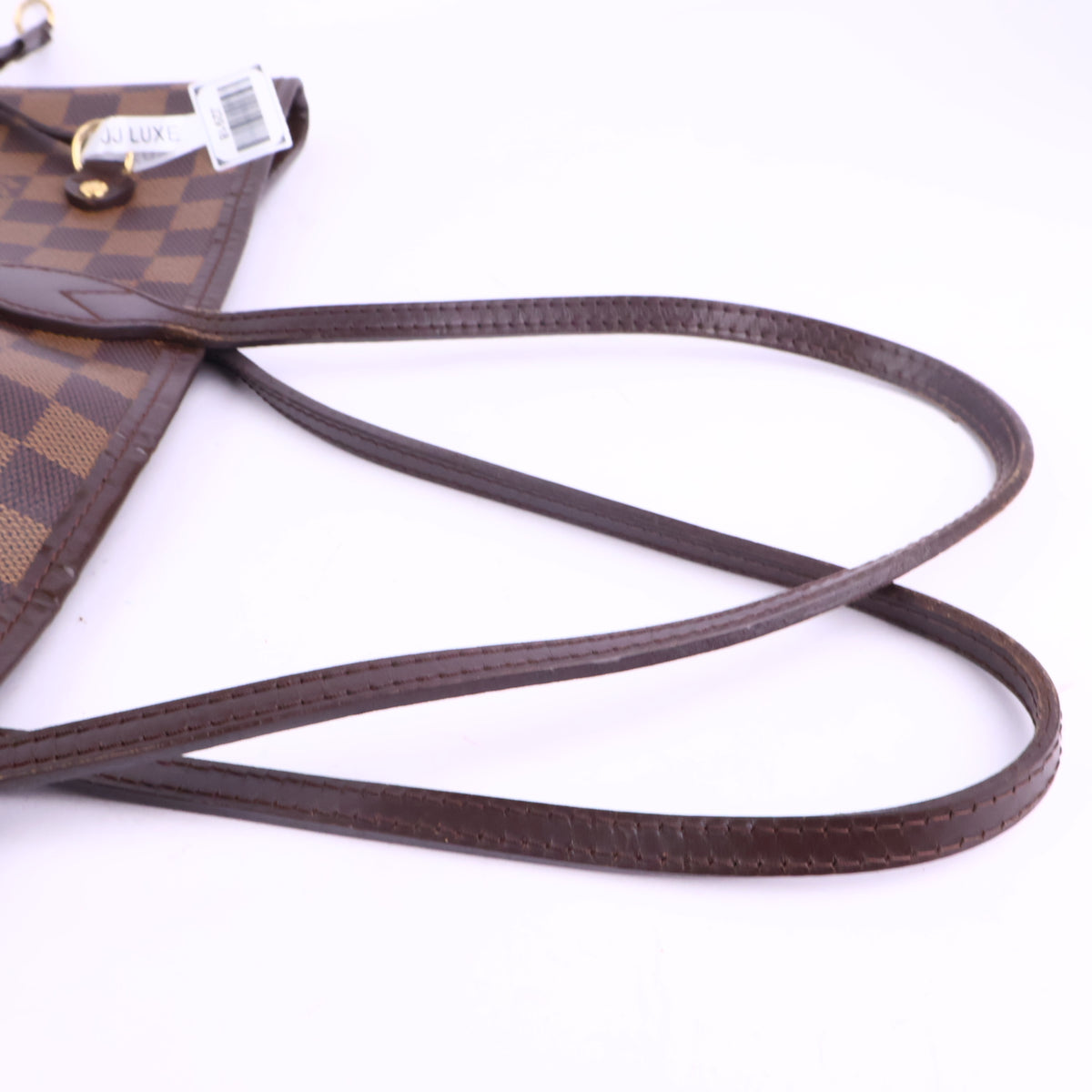 J2918 Louis Vuitton Shoulder Bag Damier Ebene Neverfull MM | Pre-Owned Brown Damier Ebene Coated Canvas; Leather
