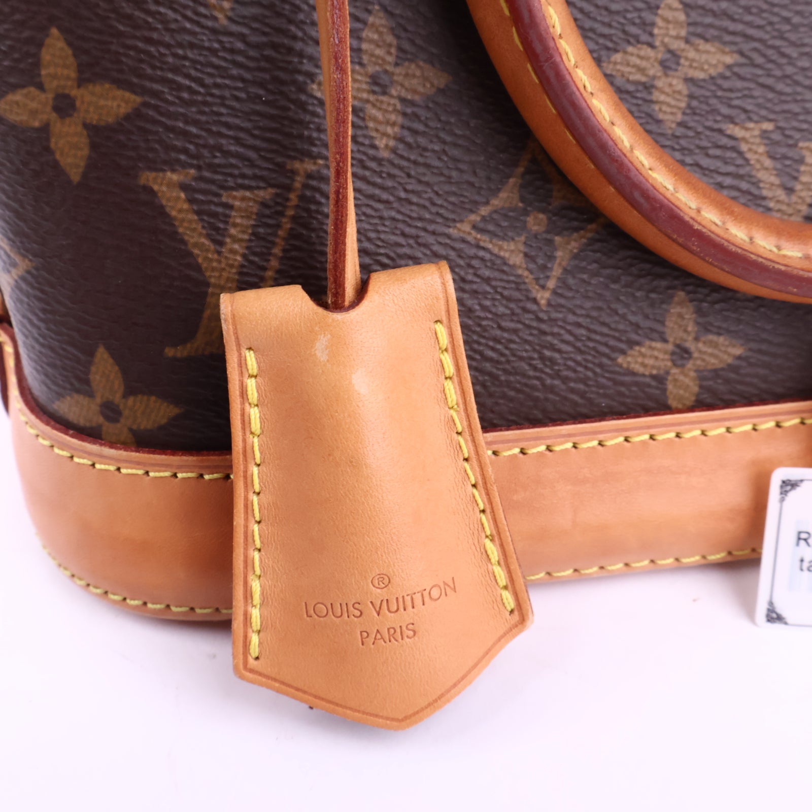 J2910 Louis Vuitton Top Handle Bag Monogram Alma BB | Pre-Owned Brown Monogram Coated canvas, Leather trim