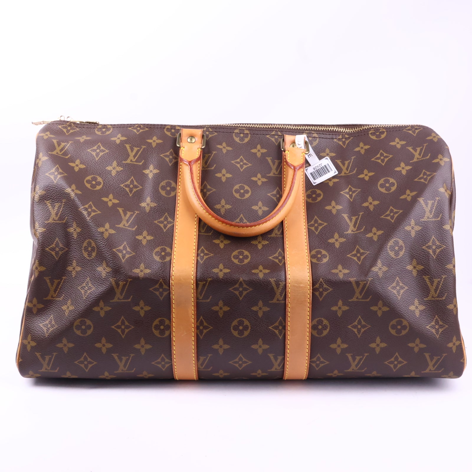 J2928 Louis Vuitton Keepall 45| Pre-Owned Brown Monogram Coated canvas, Leather trim
