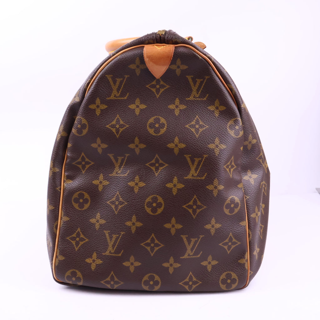 J2928 Louis Vuitton Keepall 45| Pre-Owned Brown Monogram Coated canvas, Leather trim