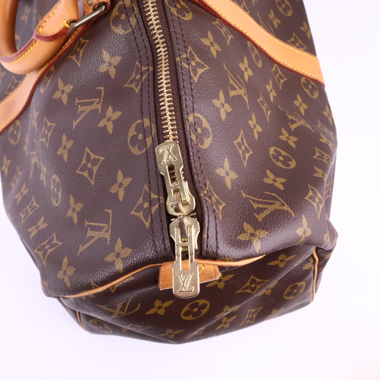 J2928 Louis Vuitton Keepall 45| Pre-Owned Brown Monogram Coated canvas, Leather trim