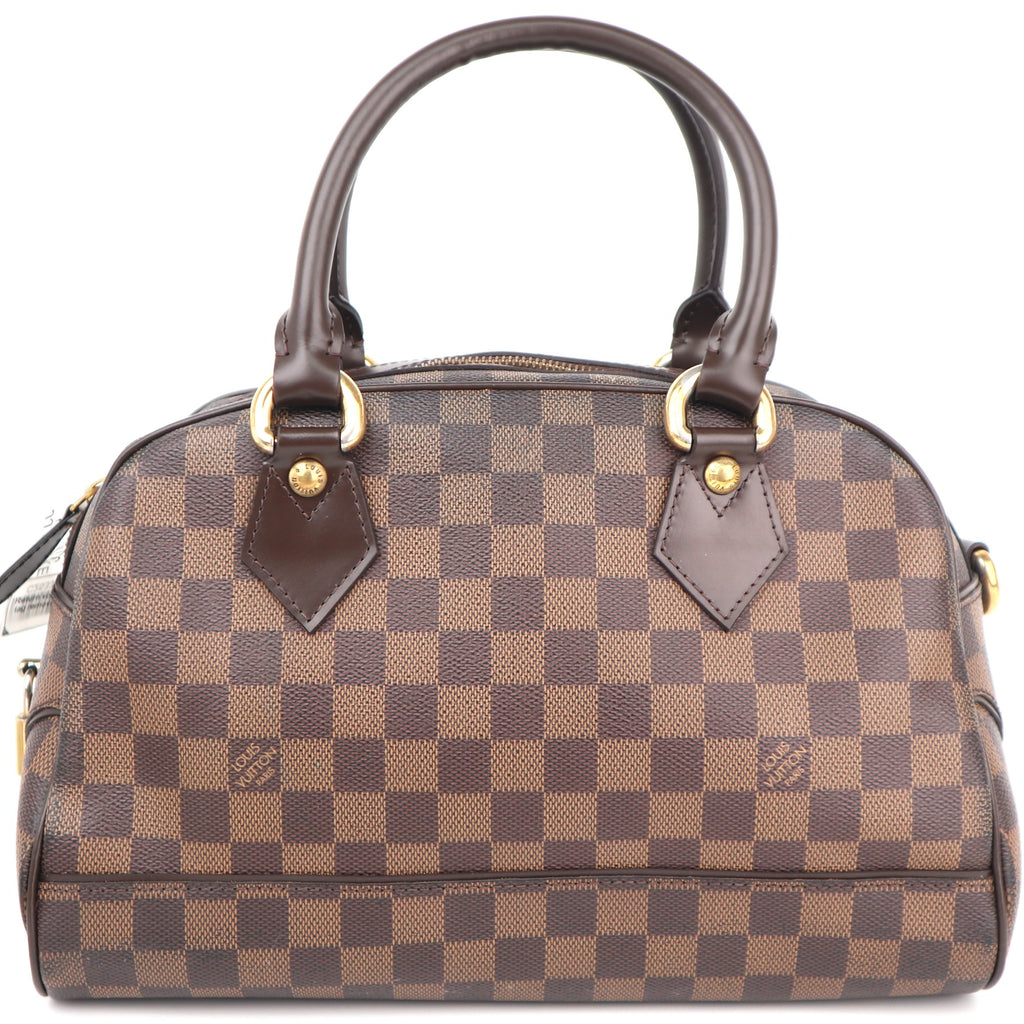 C2533R Louis Vuitton Top Handle Bag Damier Ebene Duomo | Pre-Owned Very Good Brown Damier Ebene Coated Canvas, Leather Trim