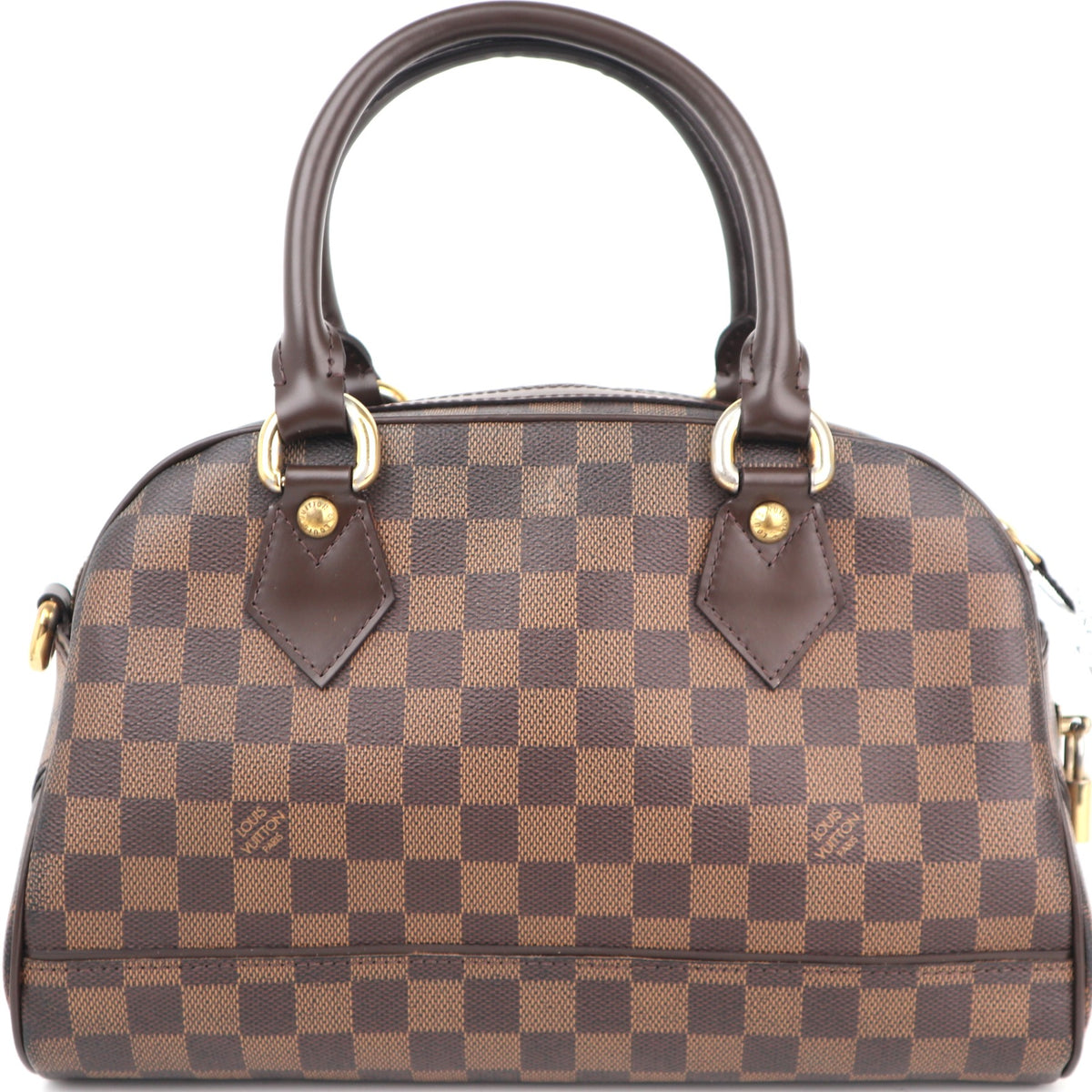 C2533R Louis Vuitton Top Handle Bag Damier Ebene Duomo | Pre-Owned Very Good Brown Damier Ebene Coated Canvas, Leather Trim