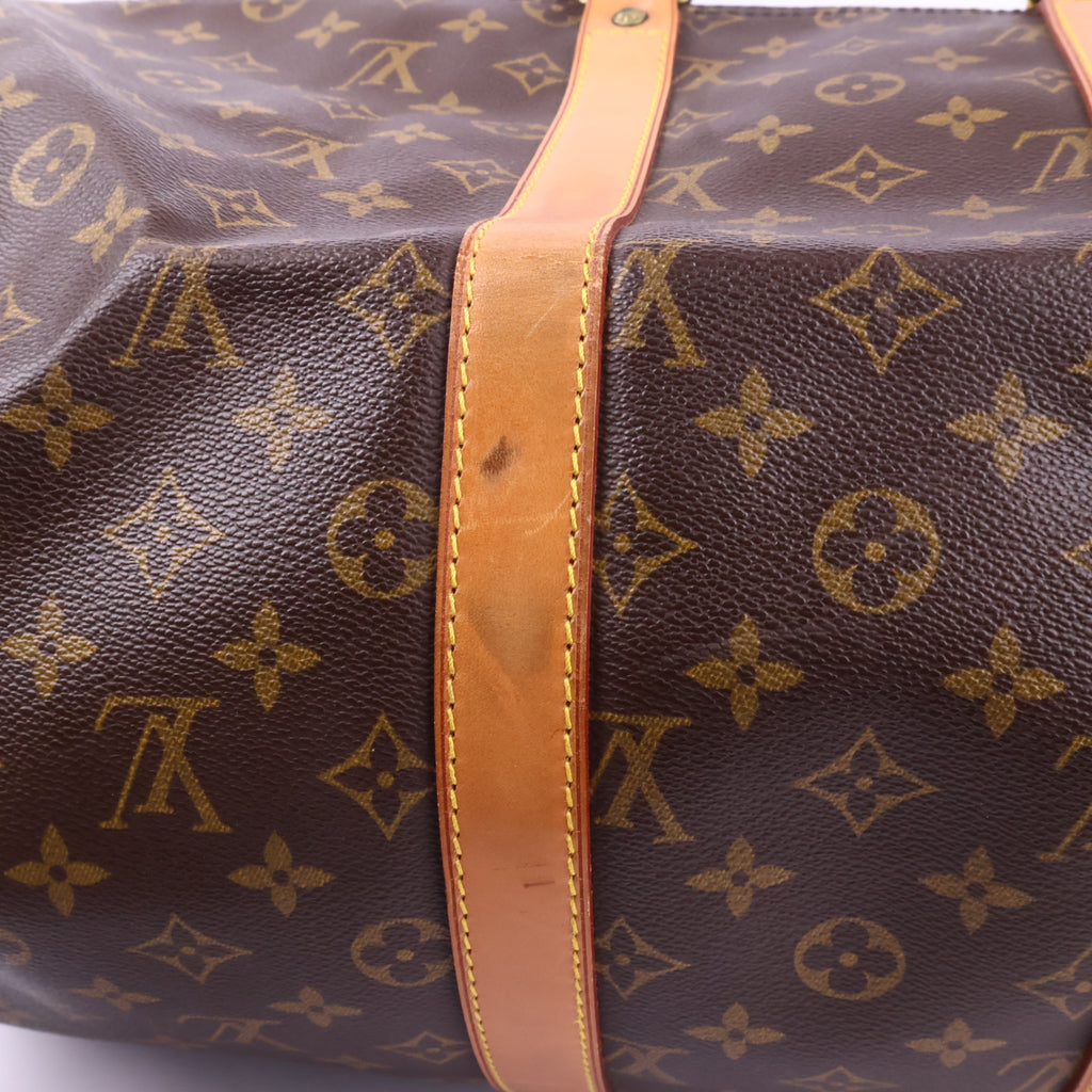 J2928 Louis Vuitton Keepall 45| Pre-Owned Brown Monogram Coated canvas, Leather trim