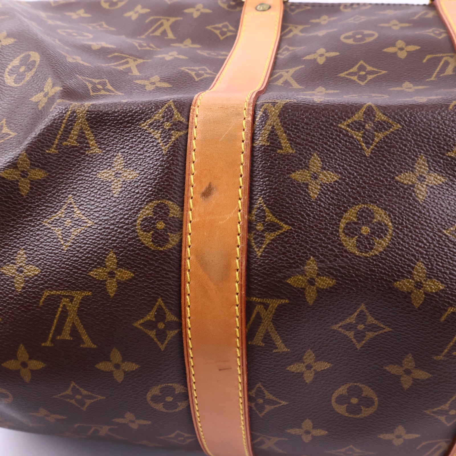 J2928 Louis Vuitton Keepall 45| Pre-Owned Brown Monogram Coated canvas, Leather trim
