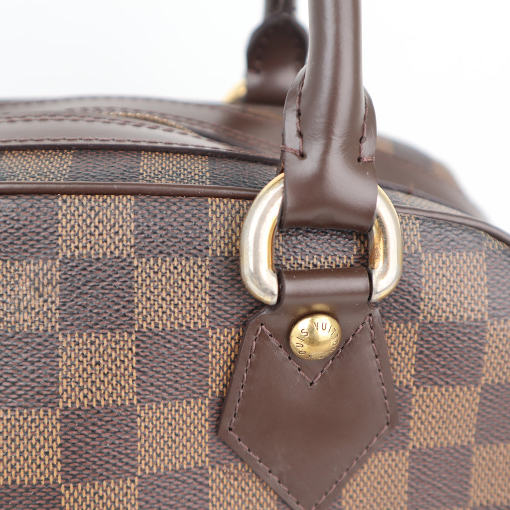 C2533R Louis Vuitton Top Handle Bag Damier Ebene Duomo | Pre-Owned Very Good Brown Damier Ebene Coated Canvas, Leather Trim