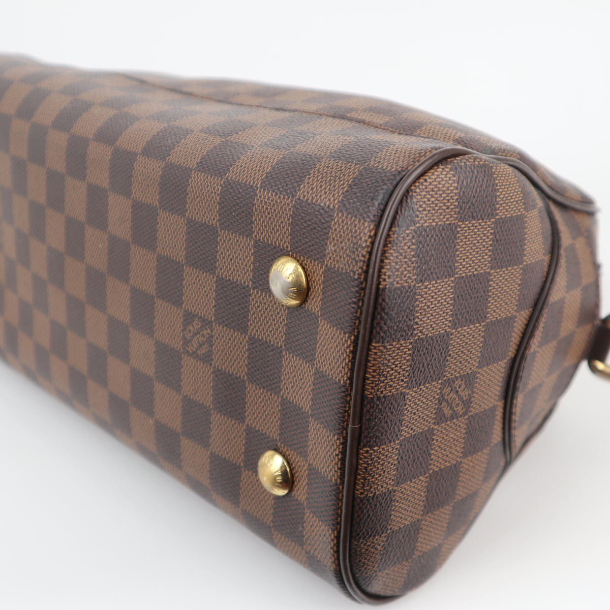 C2533R Louis Vuitton Top Handle Bag Damier Ebene Duomo | Pre-Owned Very Good Brown Damier Ebene Coated Canvas, Leather Trim