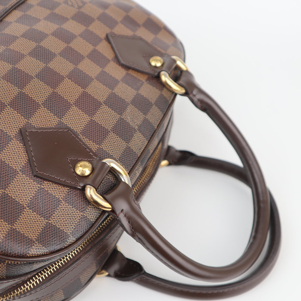 C2533R Louis Vuitton Top Handle Bag Damier Ebene Duomo | Pre-Owned Very Good Brown Damier Ebene Coated Canvas, Leather Trim