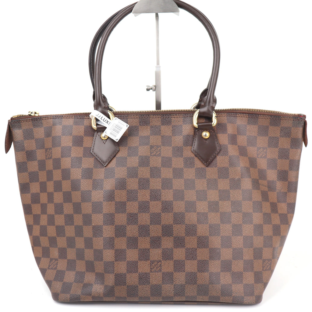 C2535R Louis Vuitton Shoulder Bag Damier Ebene Saleya MM | Pre-Owned Very Good Brown Damier Ebene Coated Canvas, Leather Trim
