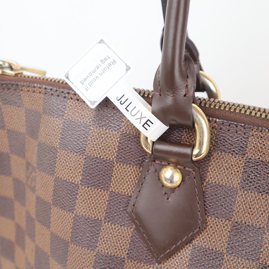 C2535R Louis Vuitton Shoulder Bag Damier Ebene Saleya MM | Pre-Owned Very Good Brown Damier Ebene Coated Canvas, Leather Trim