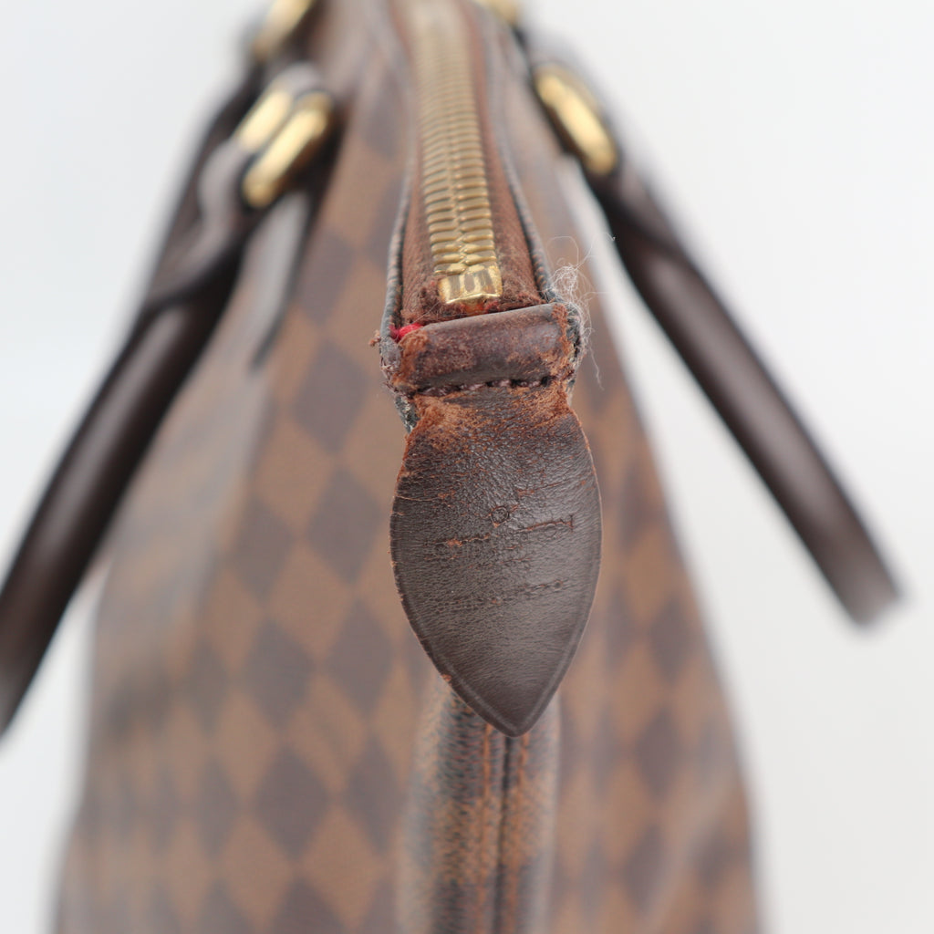 C2535R Louis Vuitton Shoulder Bag Damier Ebene Saleya MM | Pre-Owned Very Good Brown Damier Ebene Coated Canvas, Leather Trim