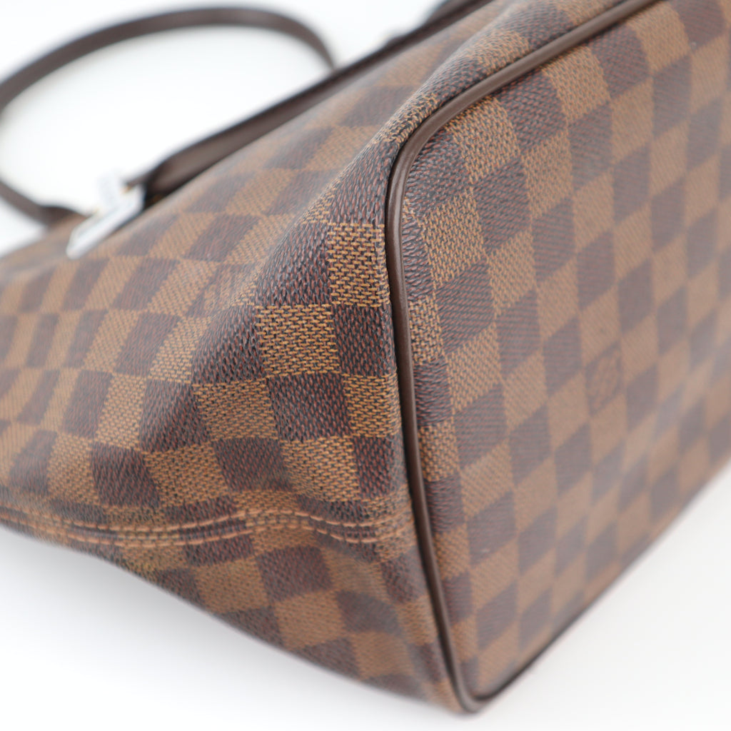 C2535R Louis Vuitton Shoulder Bag Damier Ebene Saleya MM | Pre-Owned Very Good Brown Damier Ebene Coated Canvas, Leather Trim