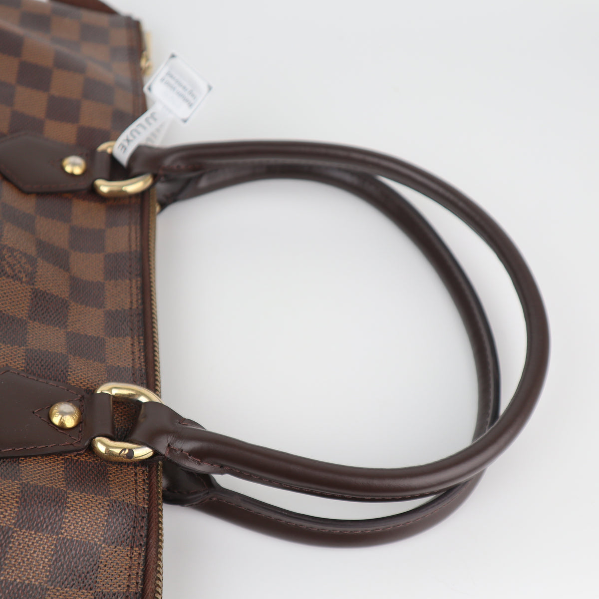 C2535R Louis Vuitton Shoulder Bag Damier Ebene Saleya MM | Pre-Owned Very Good Brown Damier Ebene Coated Canvas, Leather Trim
