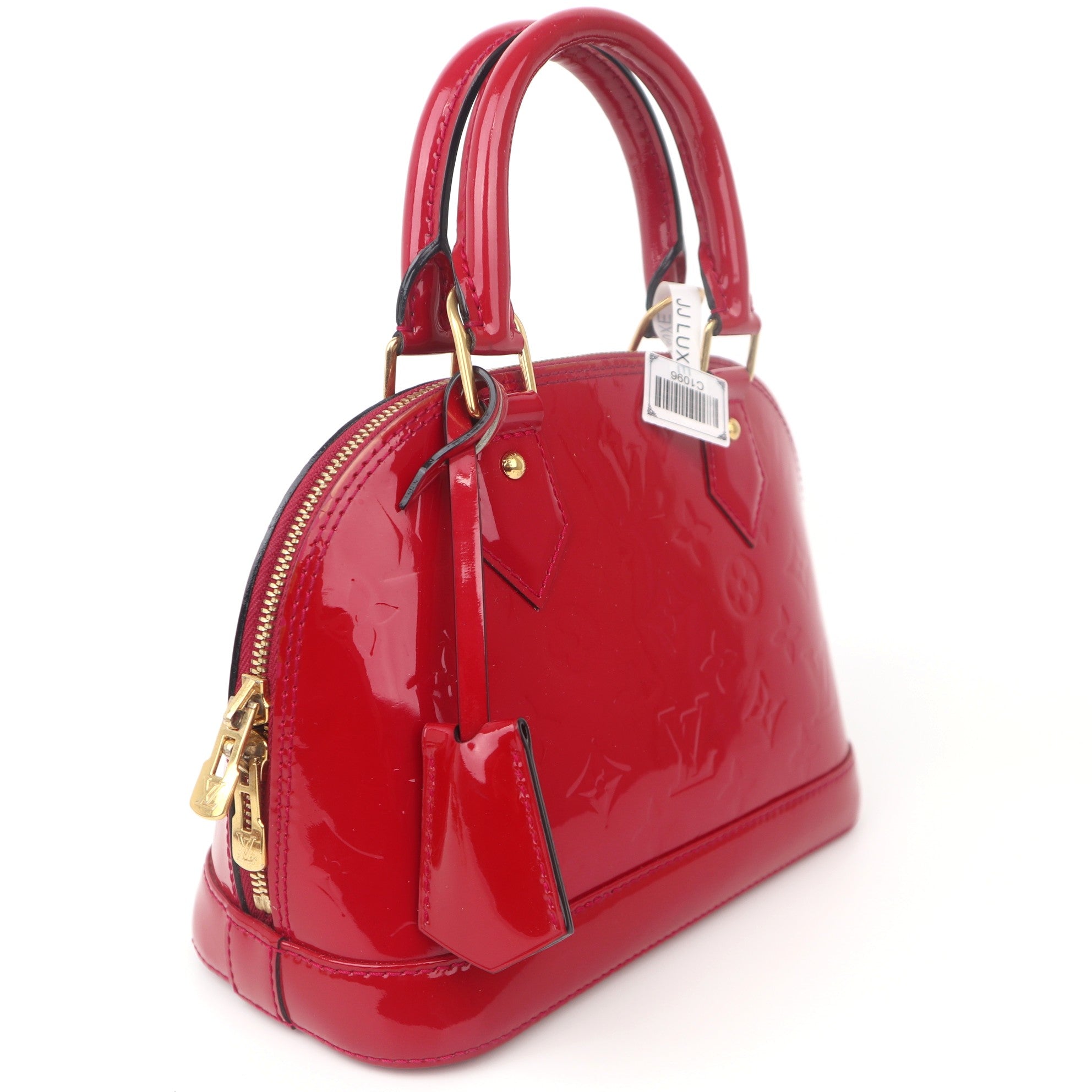 C1096 LOUIS VUITTON Monogram Vernis Alma Indian Rose 2 Way Bag-Pre Owned
