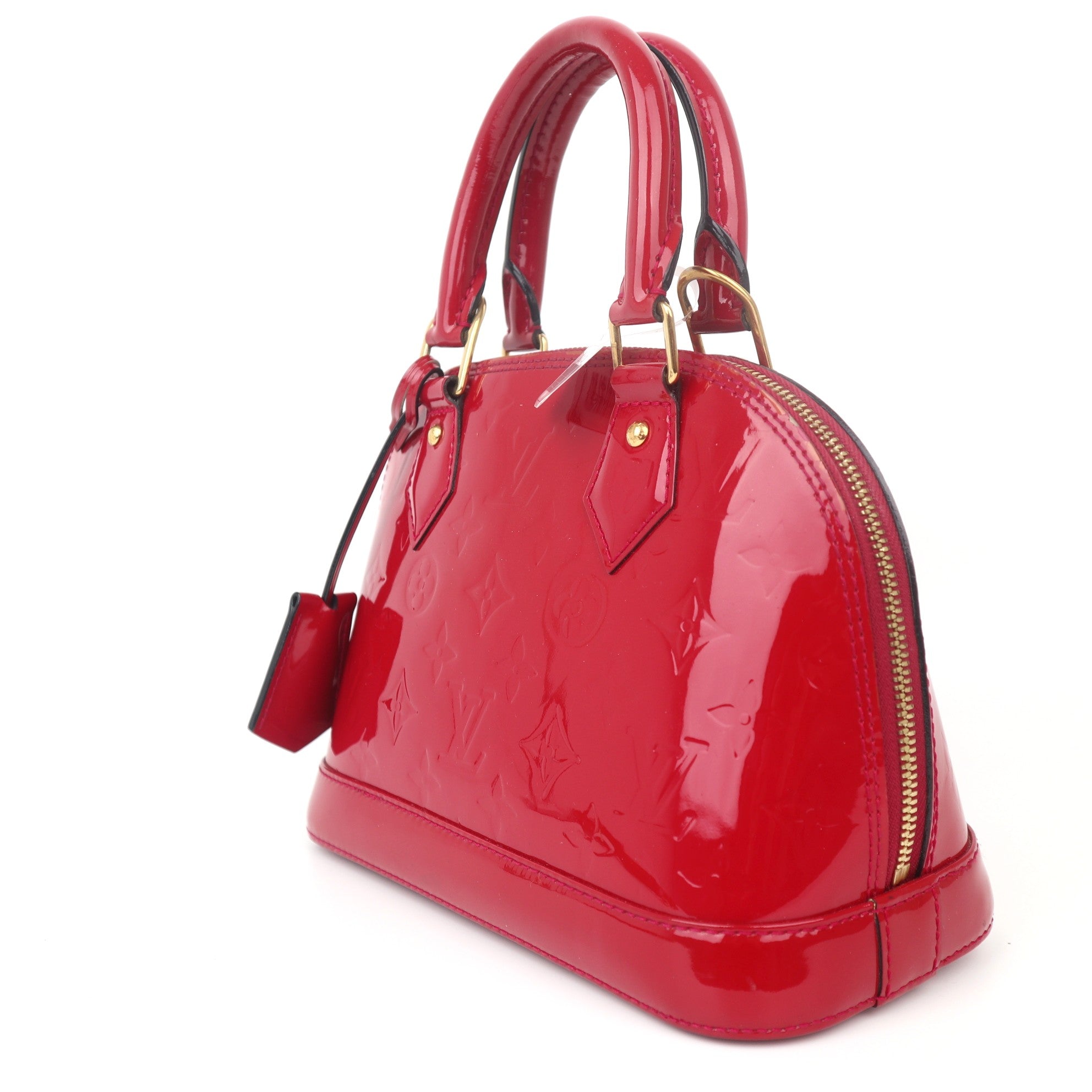 C1096 LOUIS VUITTON Monogram Vernis Alma Indian Rose 2 Way Bag-Pre Owned