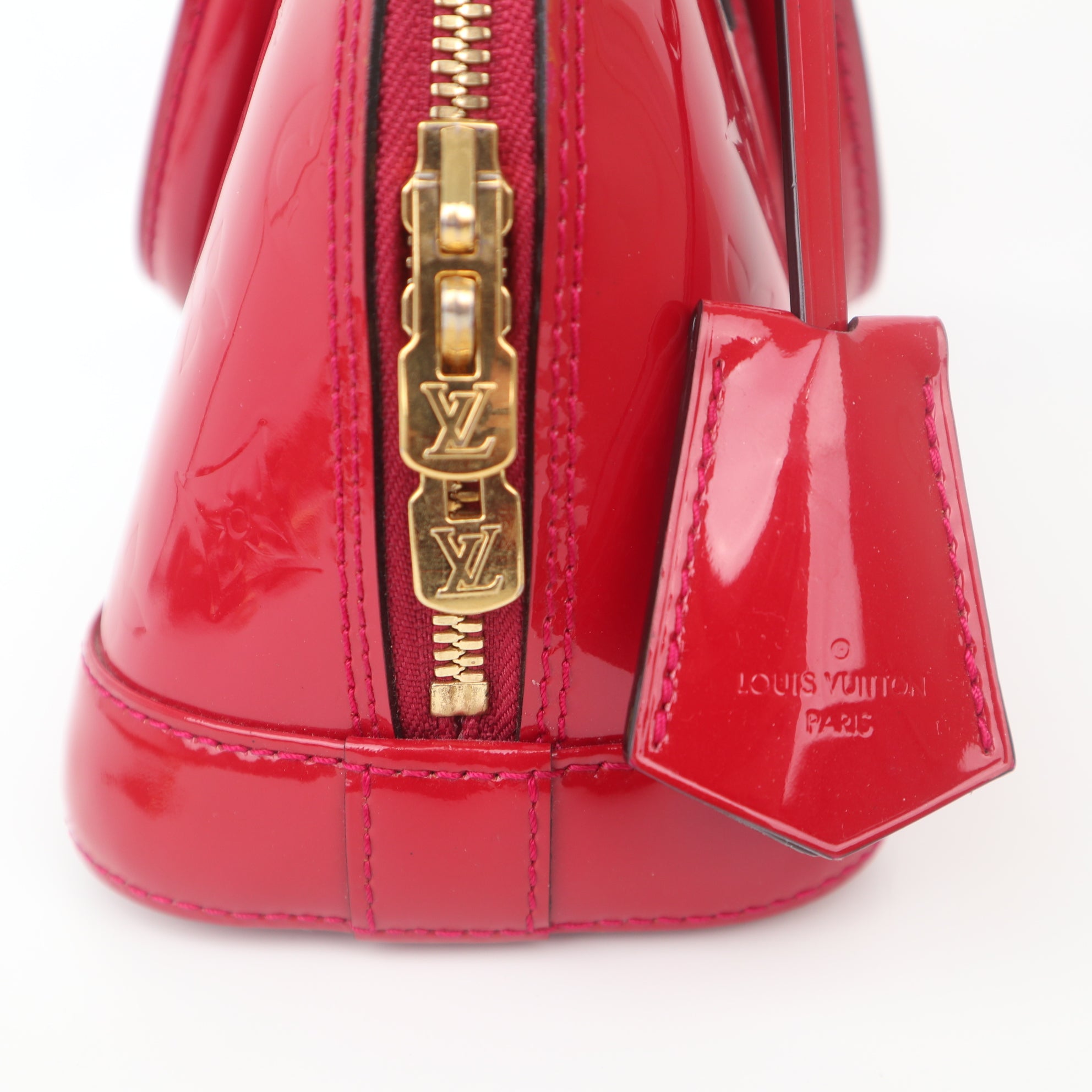 C1096 LOUIS VUITTON Monogram Vernis Alma Indian Rose 2 Way Bag-Pre Owned