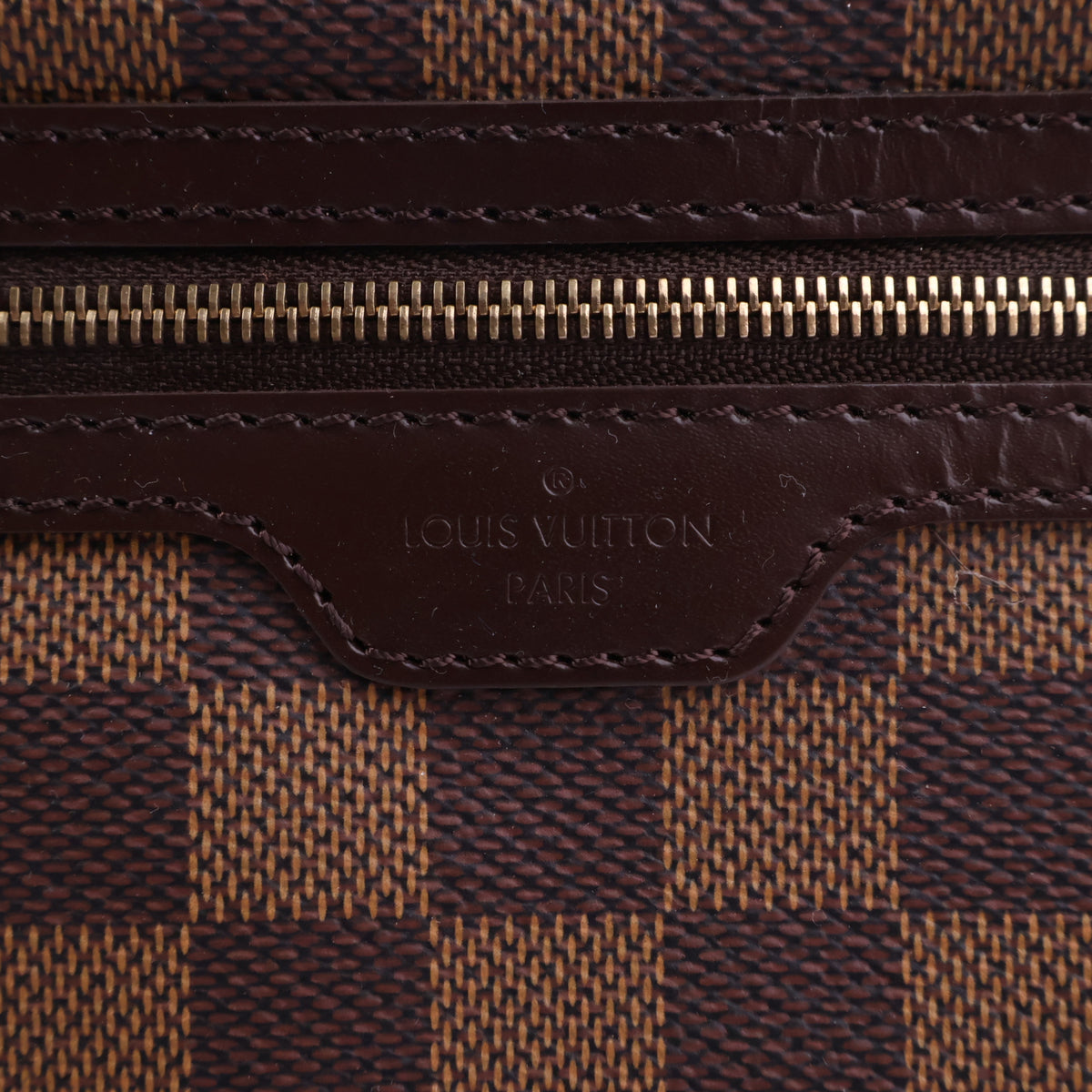 J2829 Louis Vuitton Clutch Bag Damier Ebene Saint Paul Pochette | Pre-Owned Brown Damier Ebene Canvas