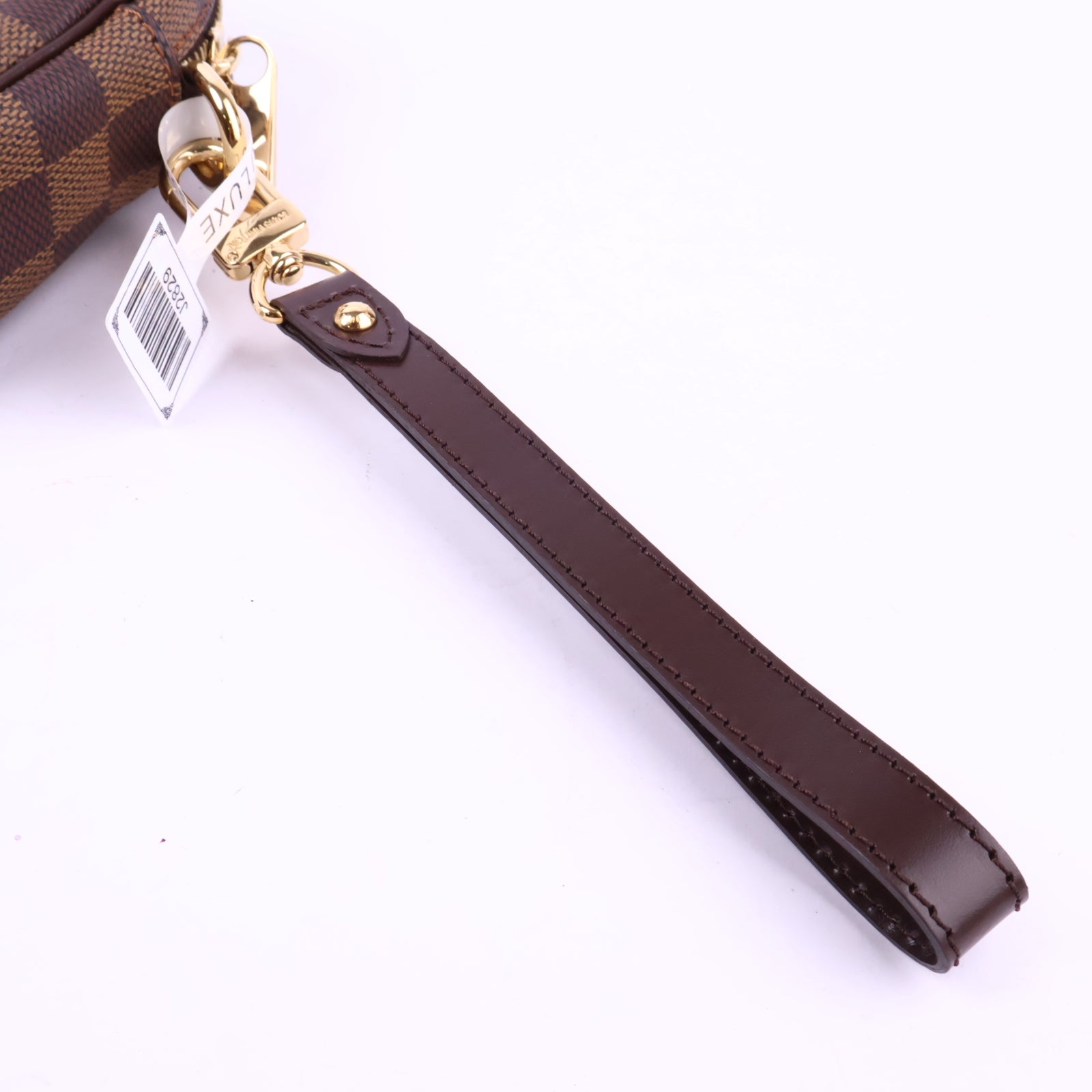 J2829 Louis Vuitton Clutch Bag Damier Ebene Saint Paul Pochette | Pre-Owned Brown Damier Ebene Canvas