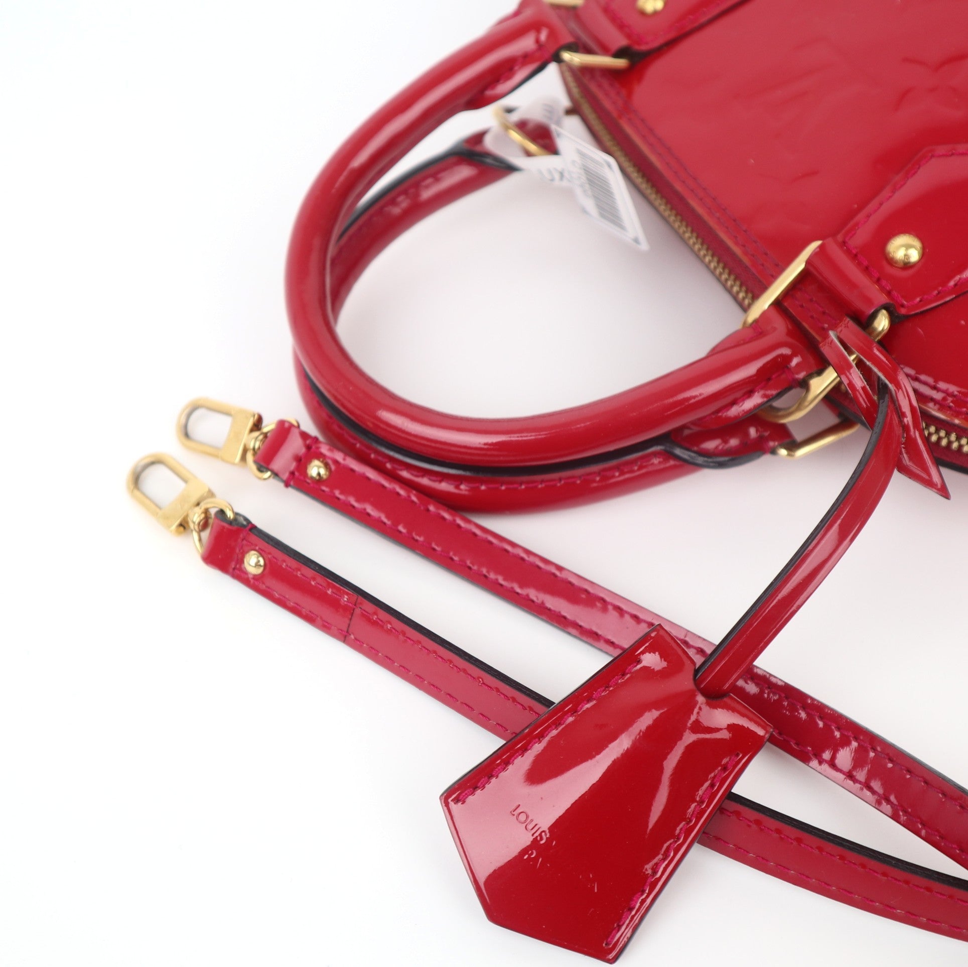 C1096 LOUIS VUITTON Monogram Vernis Alma Indian Rose 2 Way Bag-Pre Owned