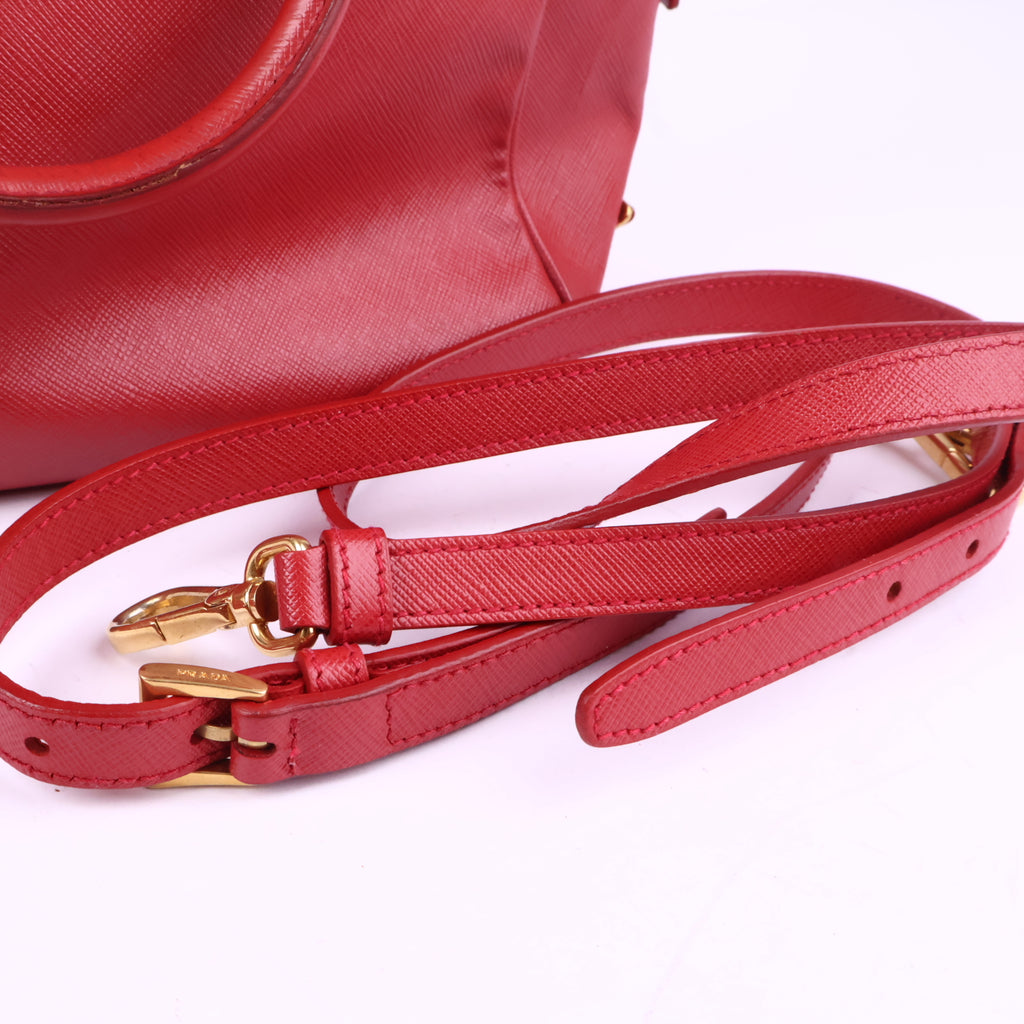 J2838# Prada Shoulder Bag Saffiano Lux | Pre-Owned Plain Leather