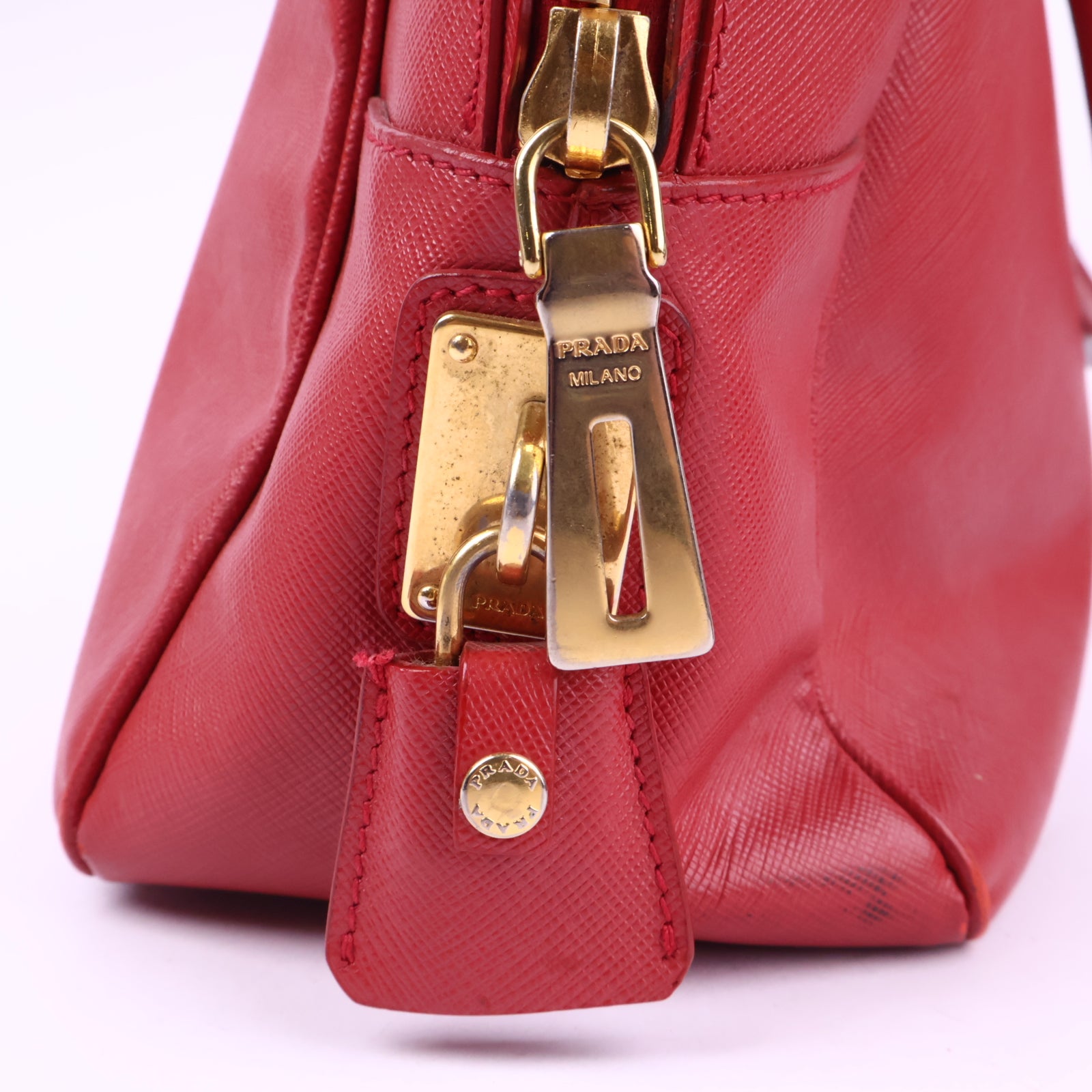 J2838 Prada Shoulder Bag Saffiano Lux | Pre-Owned Plain Leather