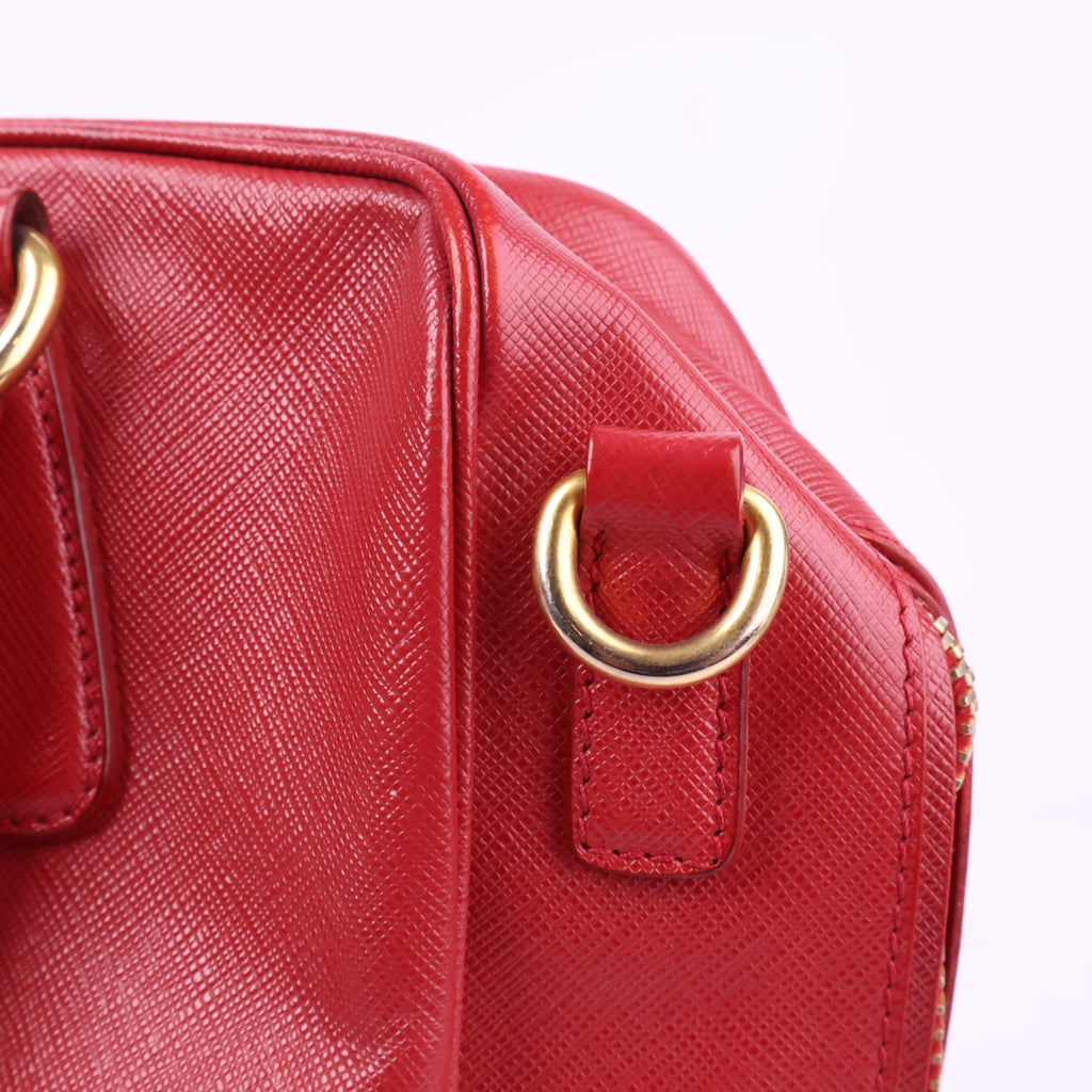 J2838# Prada Shoulder Bag Saffiano Lux | Pre-Owned Plain Leather