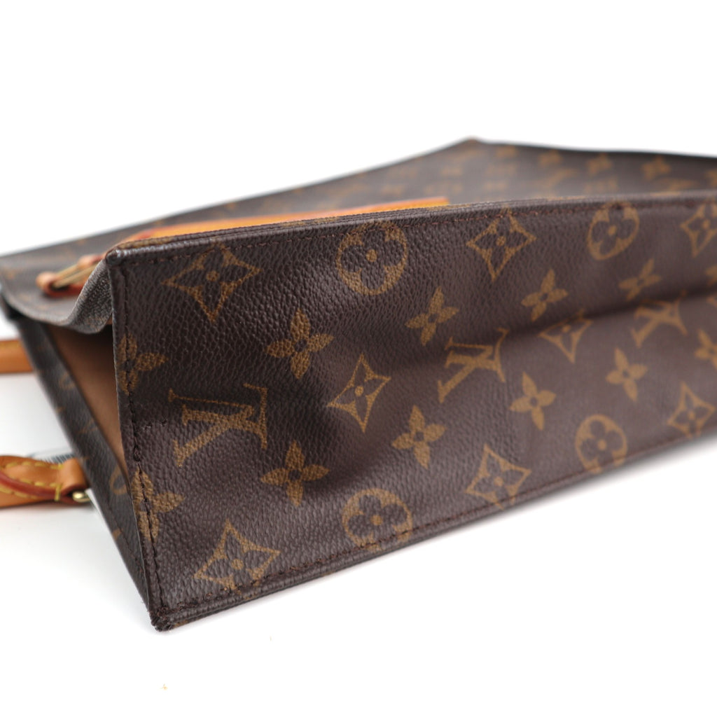 Louis Vuitton Monogram Canvas Sac Plat PM Shoulder Bag C1676R | Pre-Owned Very Good Brown Monogram Canvas