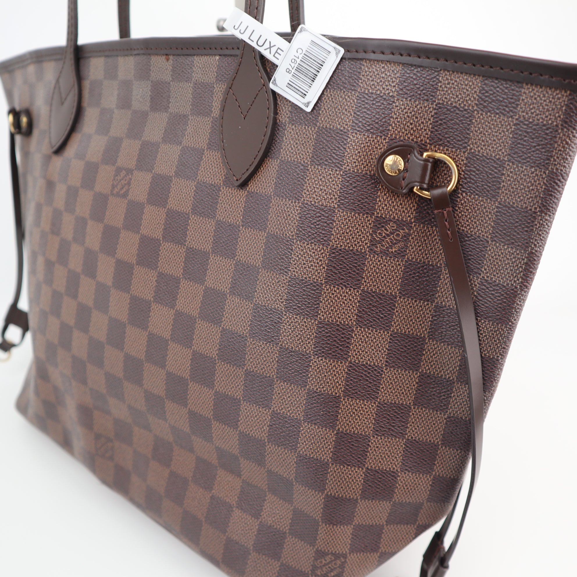 Louis Vuitton Damier Ebene Neverfull MM Shoulder Bag C1678R | Pre-Owned Excellent Brown Damier Ebene Canvas