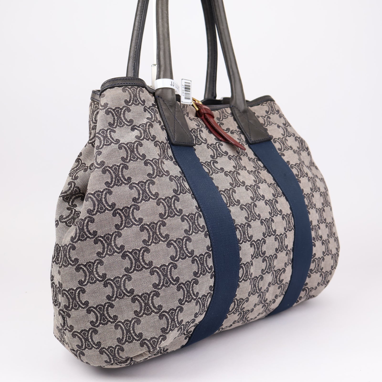 J1367 Céline Triomphe Navy blue Cloth Bag- Pre Owned