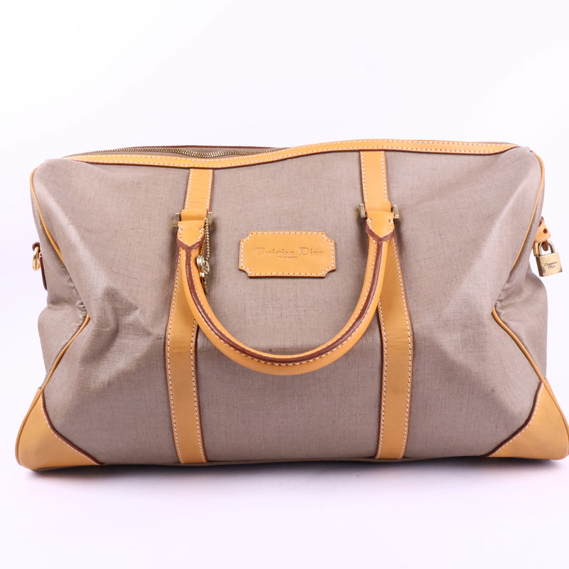 J2919 Christian Dior Traval Bag Boston | Pre-Owned Excellent Canvas, Leather