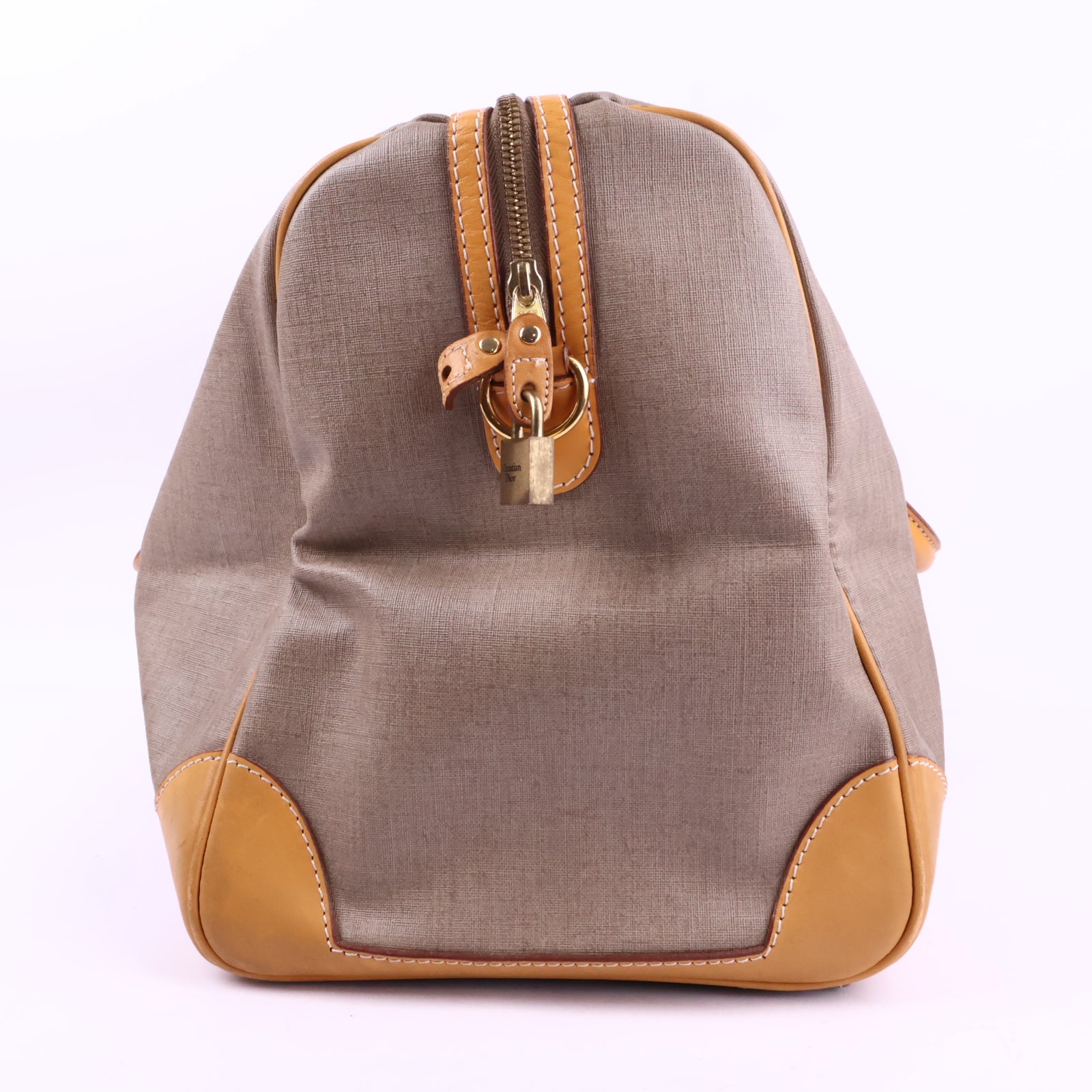 J2919 Christian Dior Traval Bag Boston | Pre-Owned Excellent Canvas, Leather
