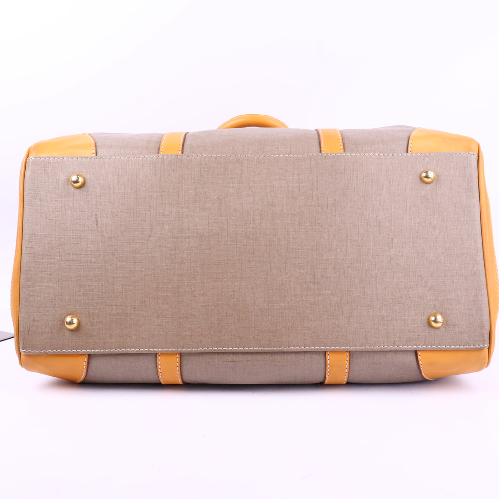 J2919 Christian Dior Traval Bag Boston | Pre-Owned Excellent Canvas, Leather