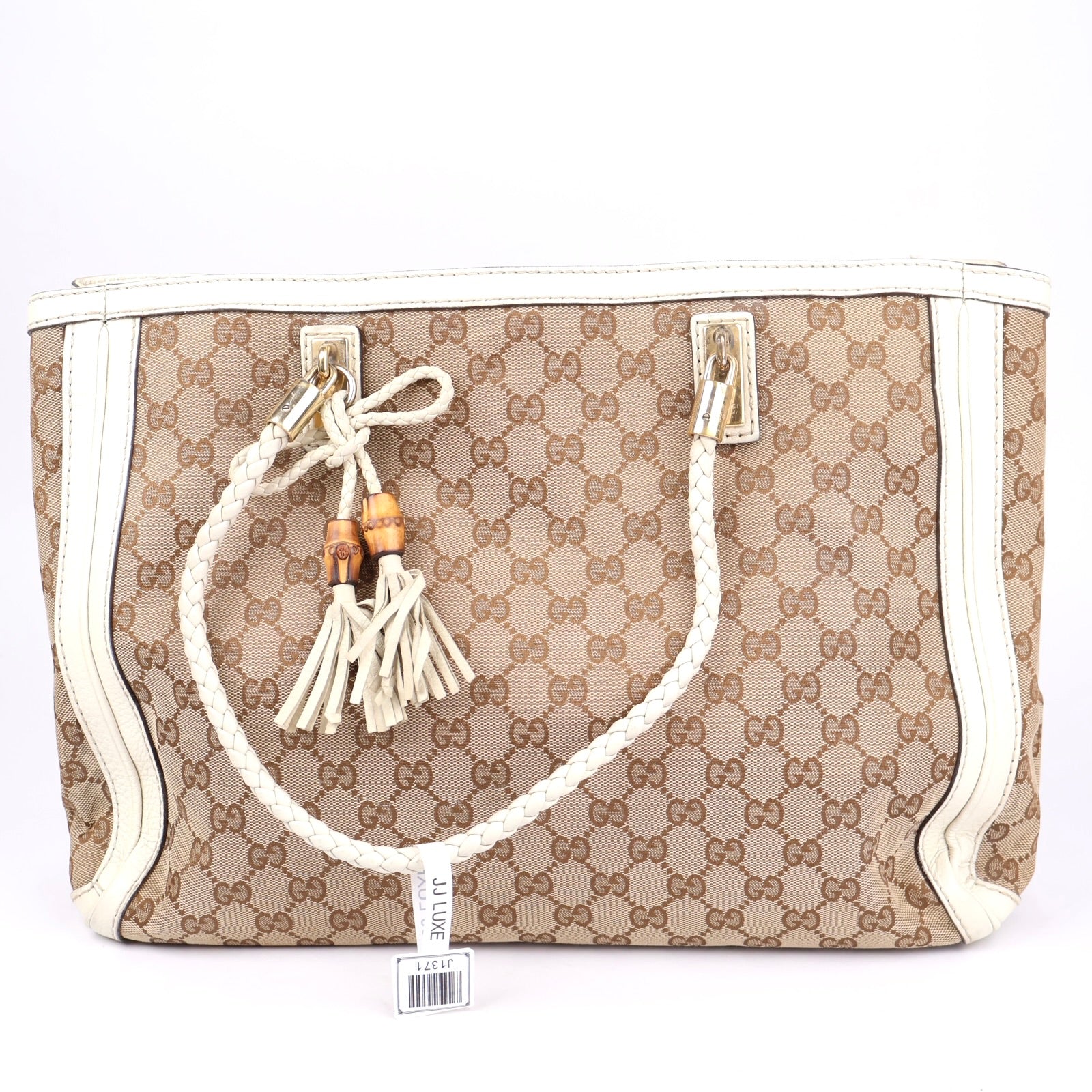 J1371 Gucci Medium GG Canvas Bella Tote Bag- Pre Owned