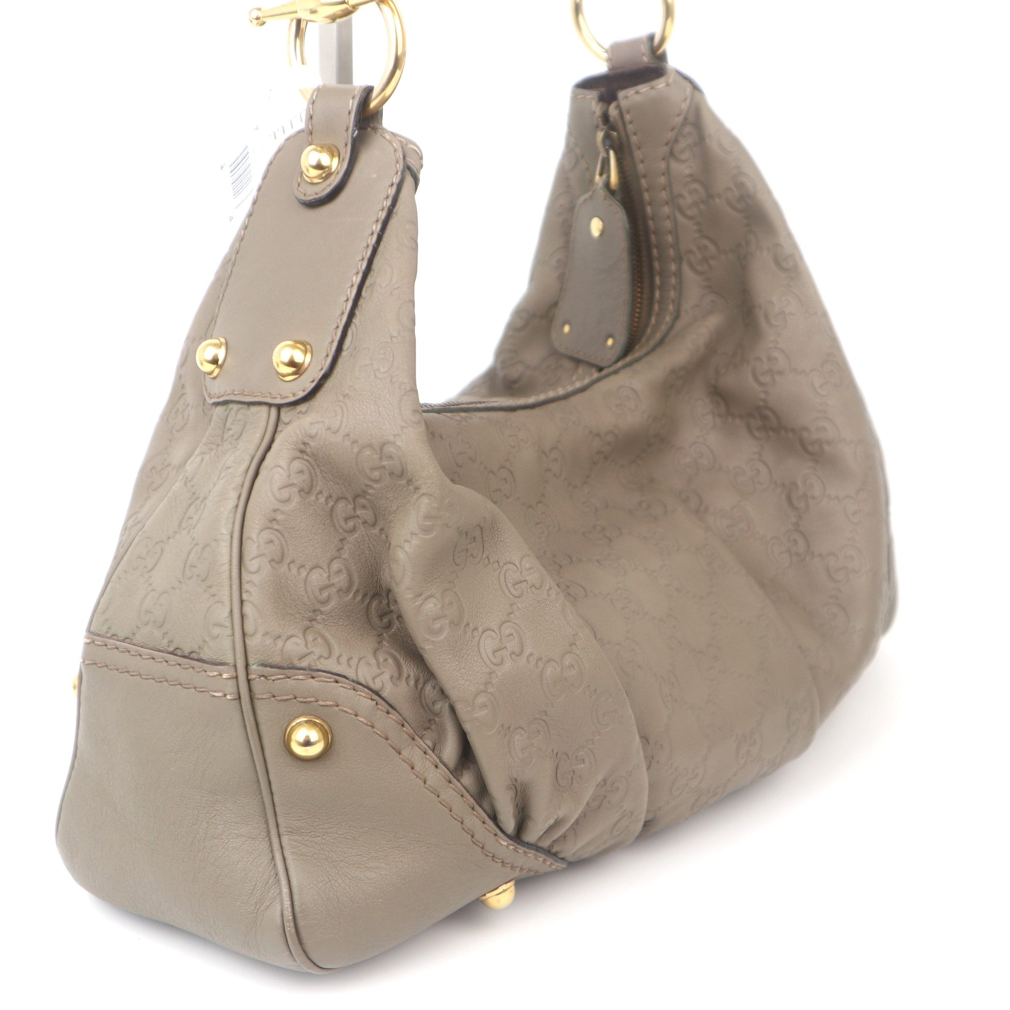 C1104 Gucci Bouvier leather in Grey handbag -Pre Owned