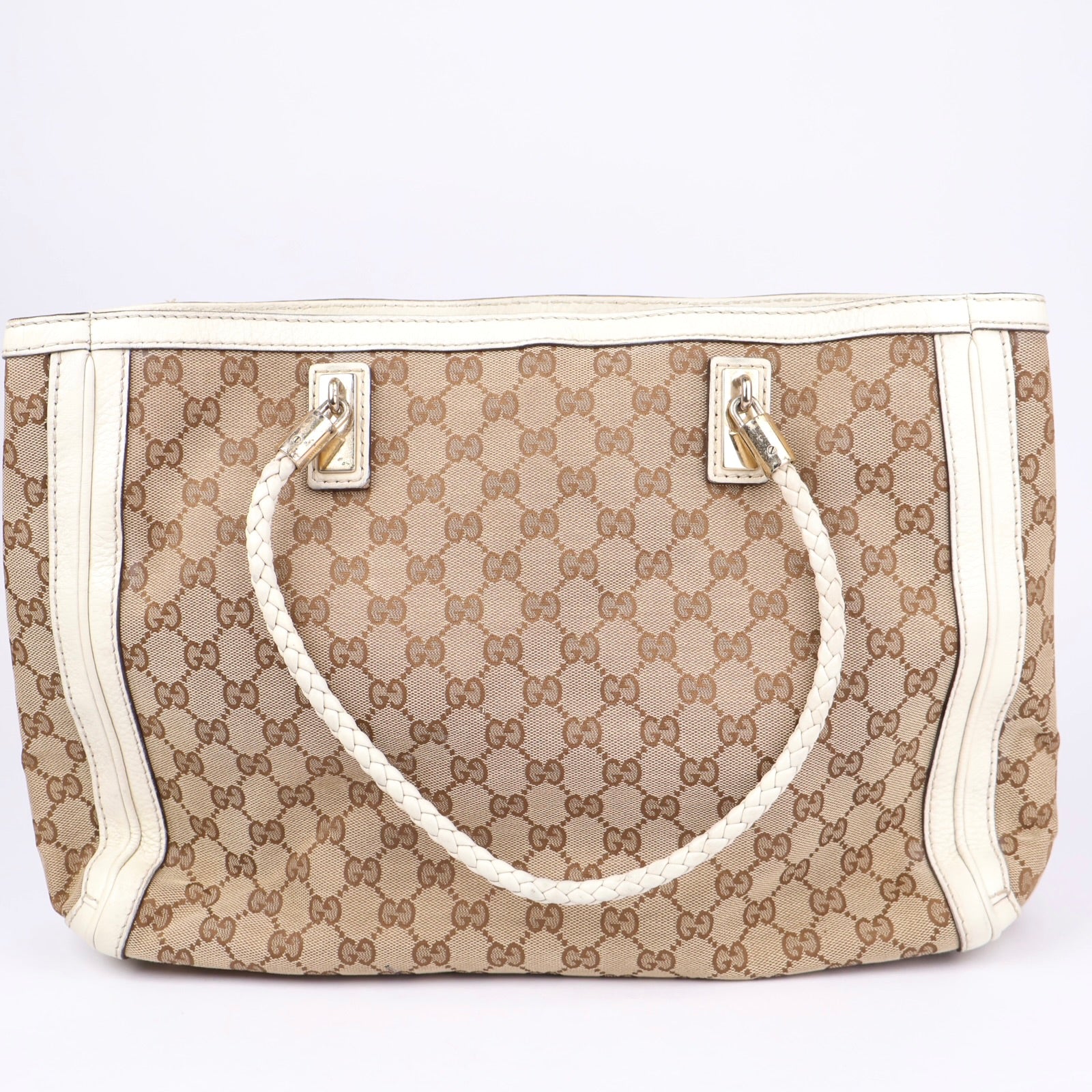 J1371 Gucci Medium GG Canvas Bella Tote Bag- Pre Owned