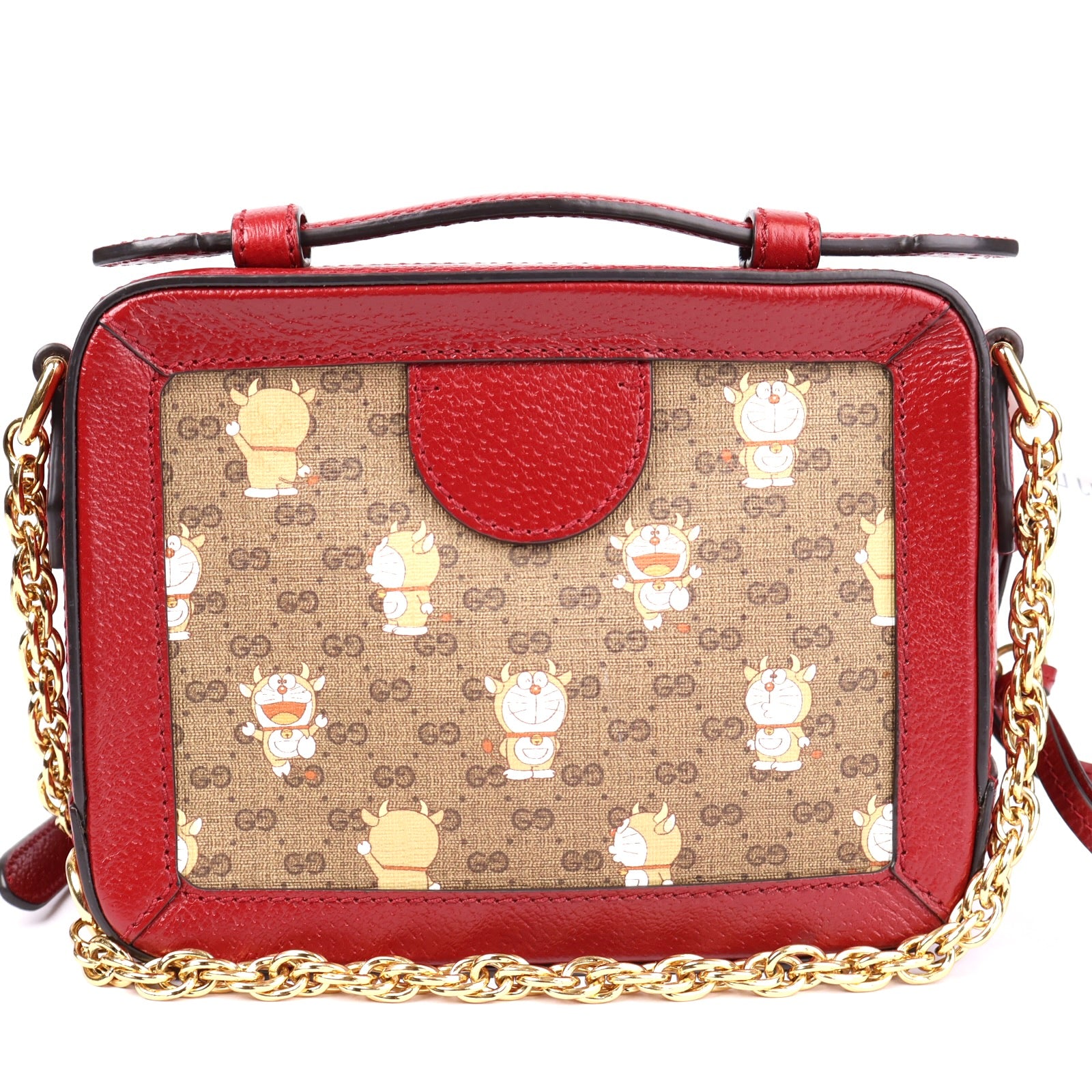 J1372# GUCCI Doraemon X Gucci Coated Canvas Camera Bag- Pre Owned