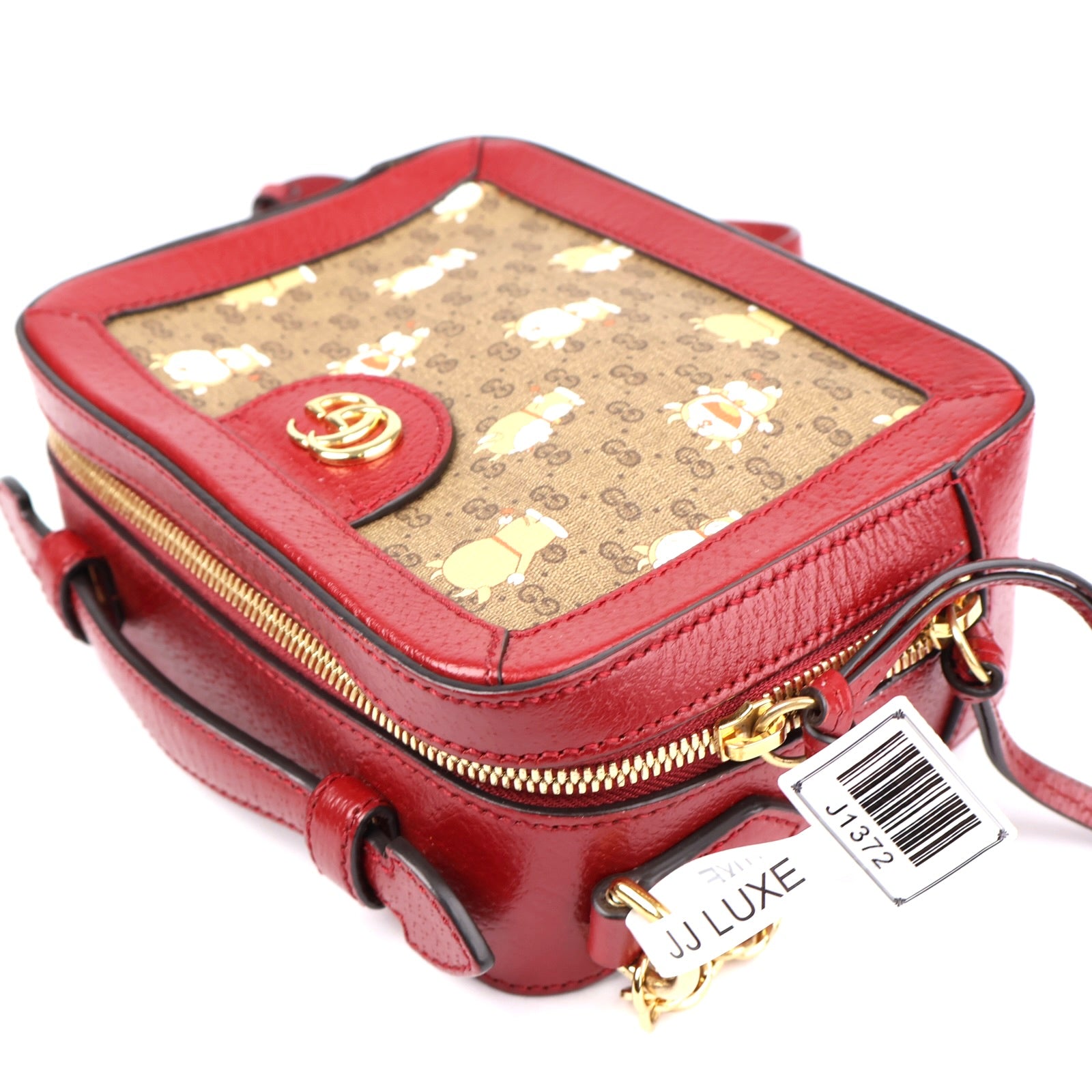 J1372# GUCCI Doraemon X Gucci Coated Canvas Camera Bag- Pre Owned