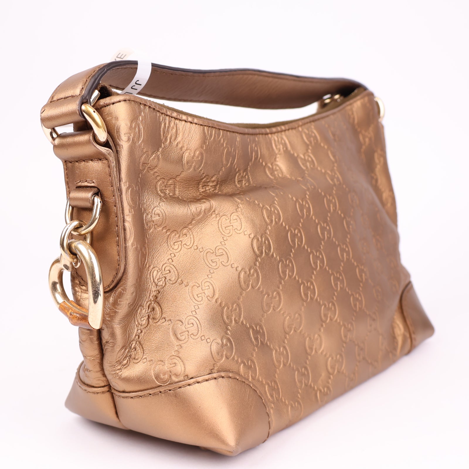 J1364 Gucci Leather handbag Brown - Pre Owned