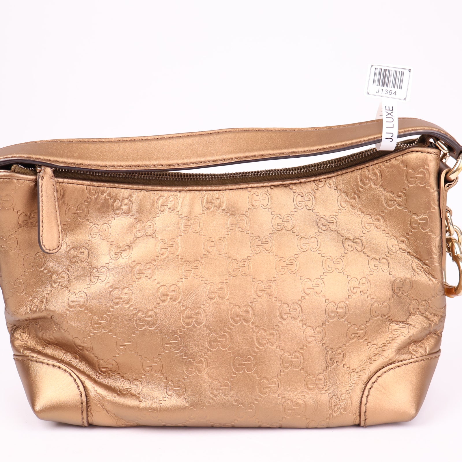 J1364 Gucci Leather handbag Brown - Pre Owned