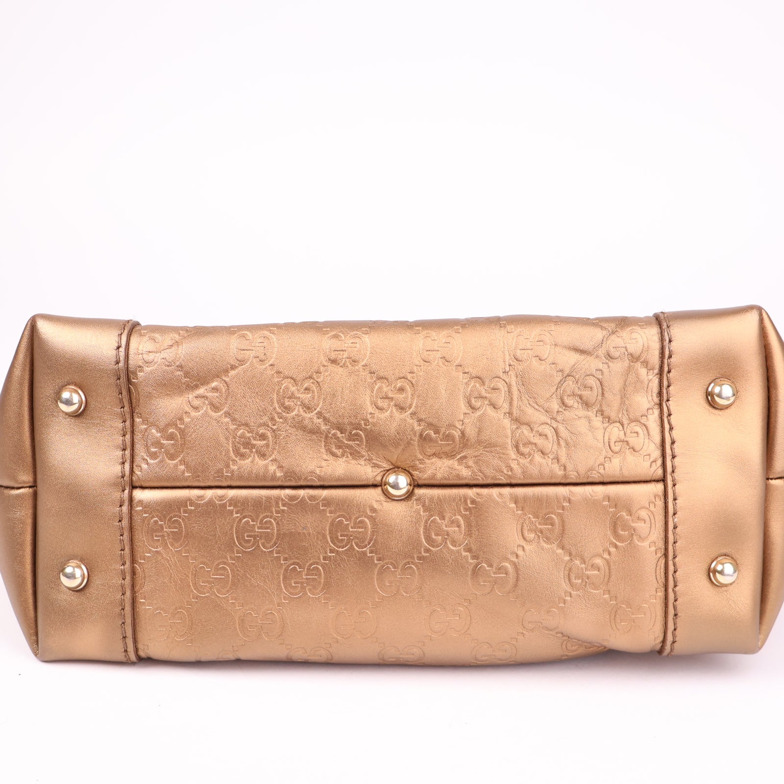 J1364 Gucci Leather handbag Brown - Pre Owned