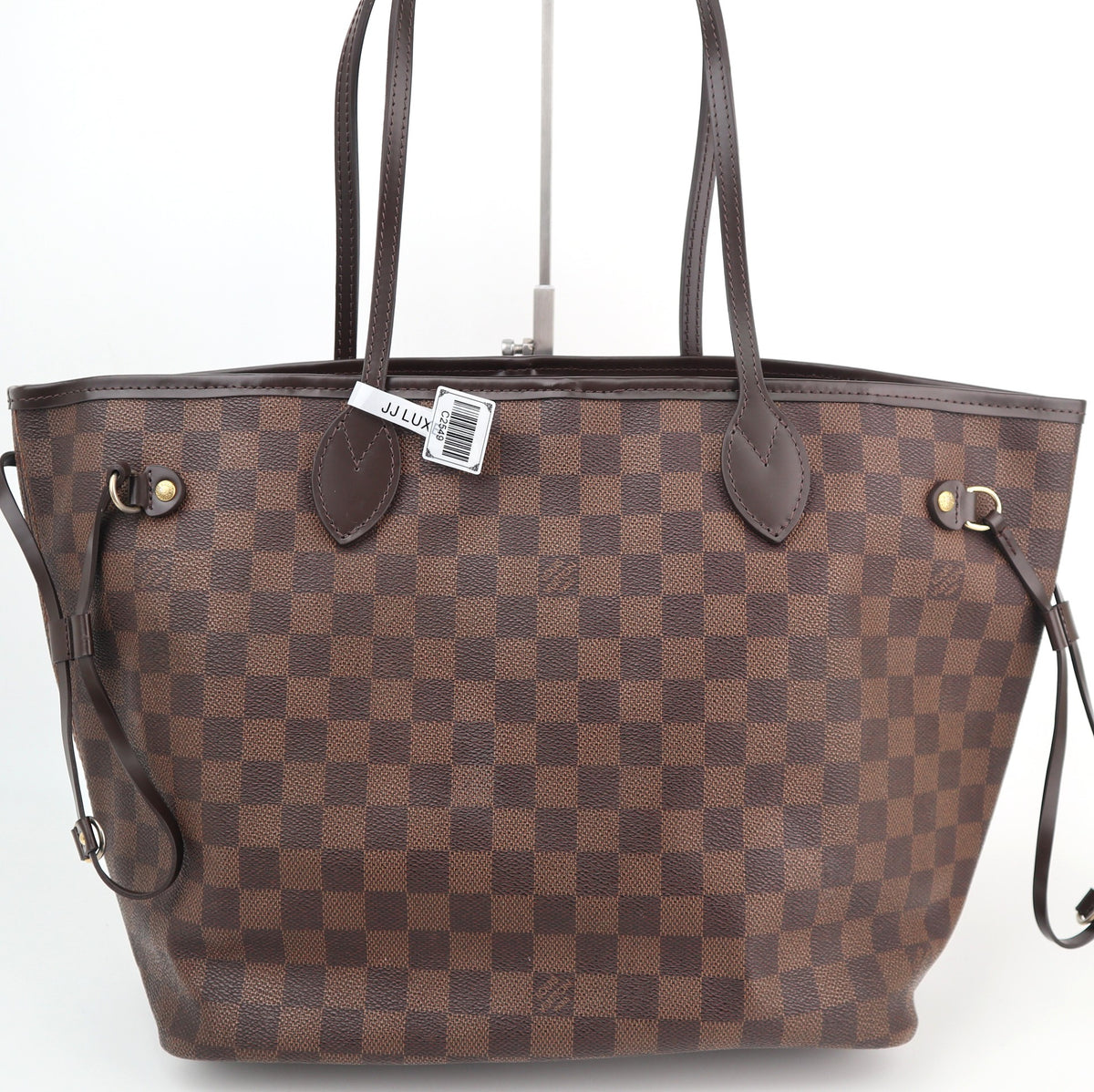 C2549R Louis Vuitton Tote Bag Neverfull MM | Pre-Owned Excellent White / Blue Damier Azur Canvas
