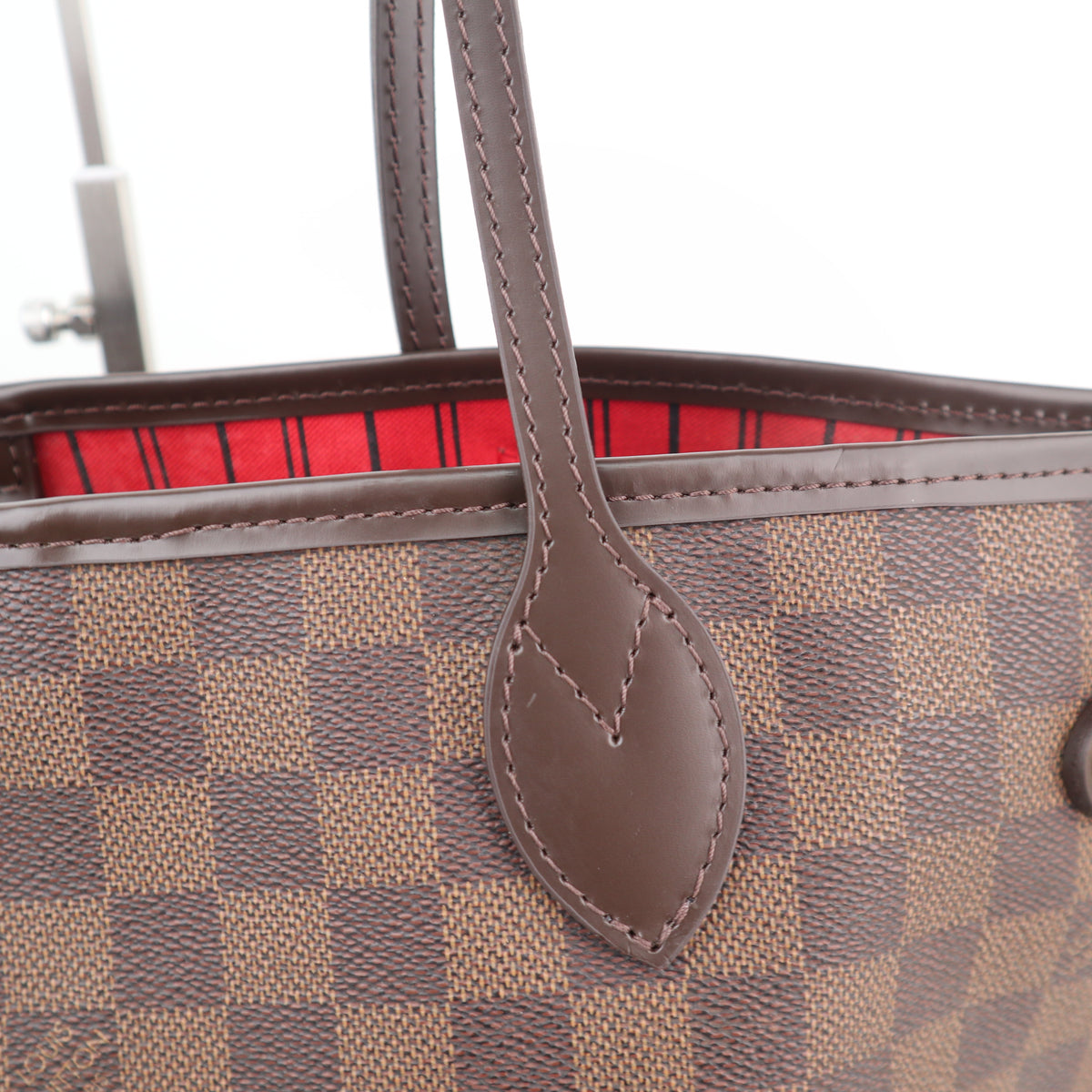 C2549R Louis Vuitton Tote Bag Neverfull MM | Pre-Owned Excellent White / Blue Damier Azur Canvas