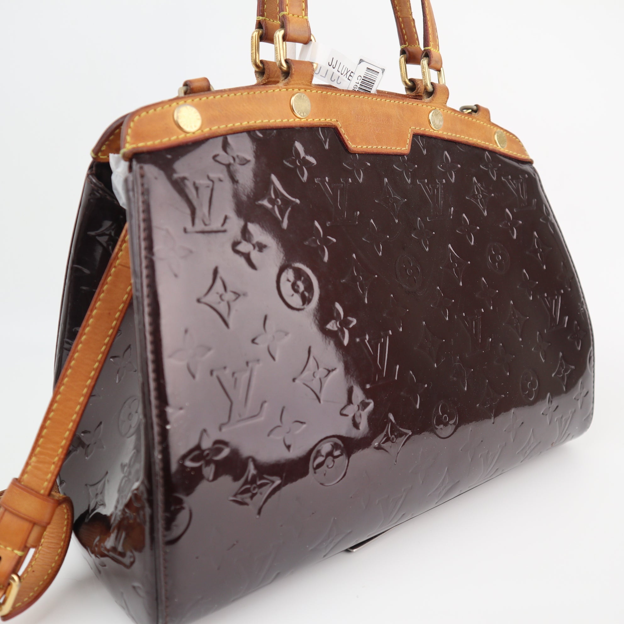 Louis Vuitton Amarante Monogram Vernis Brea MM Shoulder Bag C1684 | Pre-Owned Good Brown Monogram Canvas