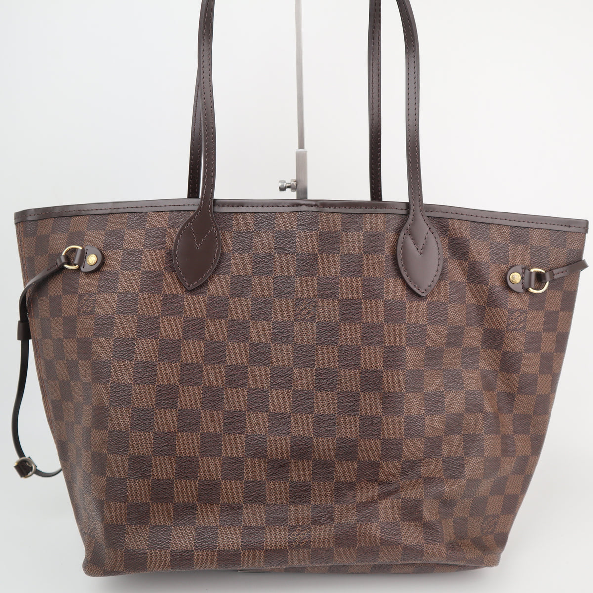 C2549R Louis Vuitton Tote Bag Neverfull MM | Pre-Owned Excellent White / Blue Damier Azur Canvas