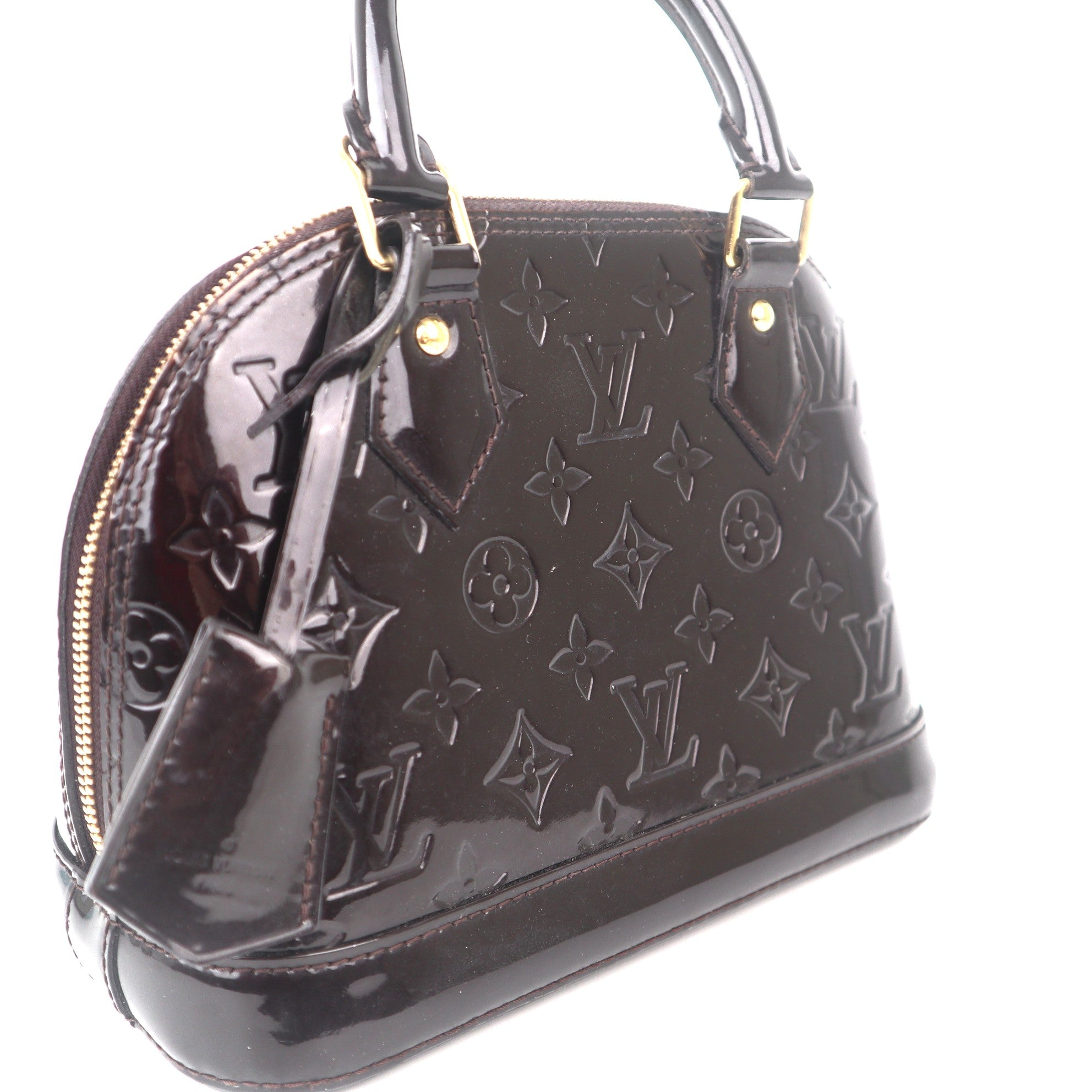 C1106 Louis Vuitton Amarante Monogram Vernis Alma BB Bag -Pre Owned
