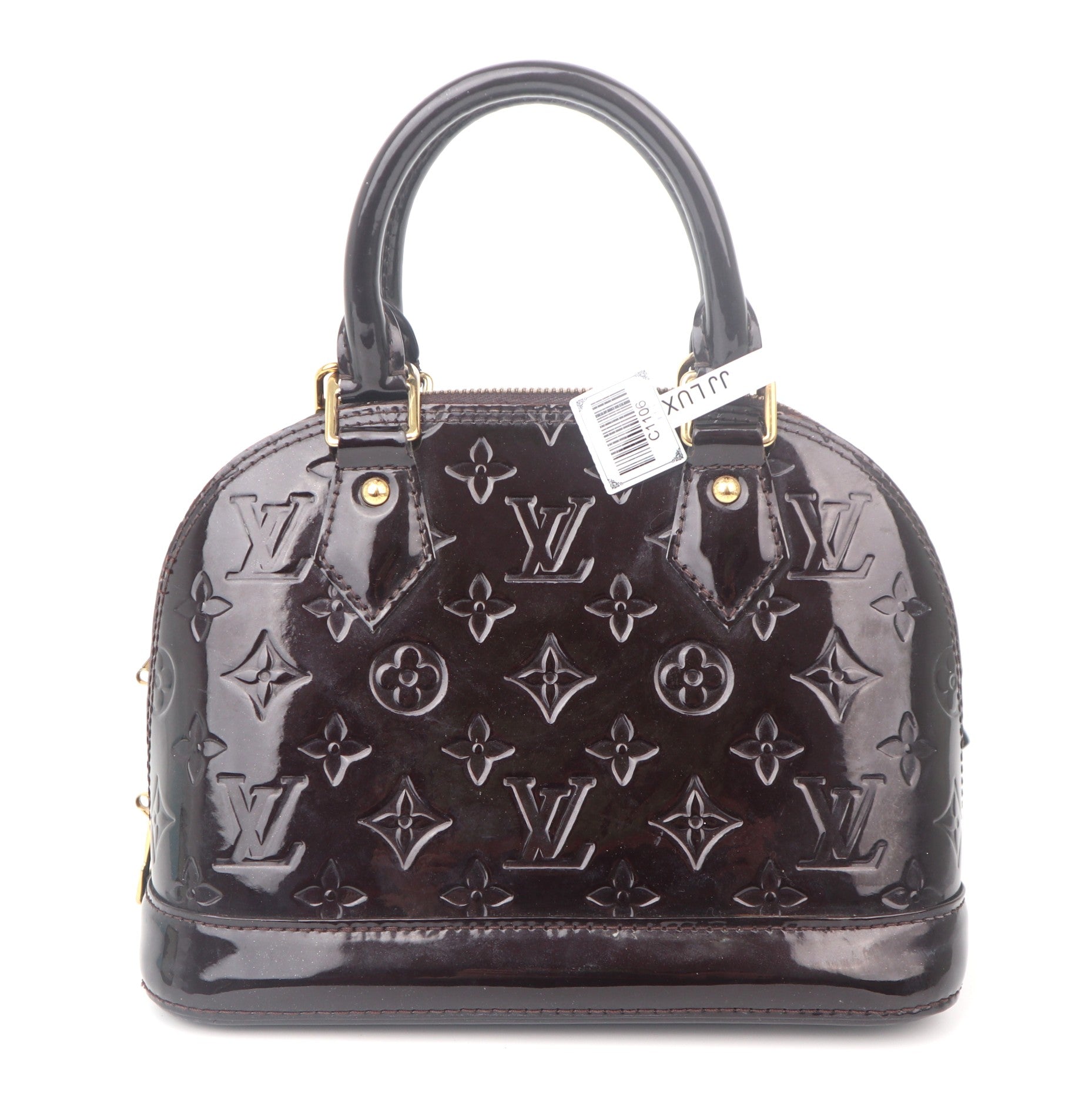 C1106 Louis Vuitton Amarante Monogram Vernis Alma BB Bag -Pre Owned