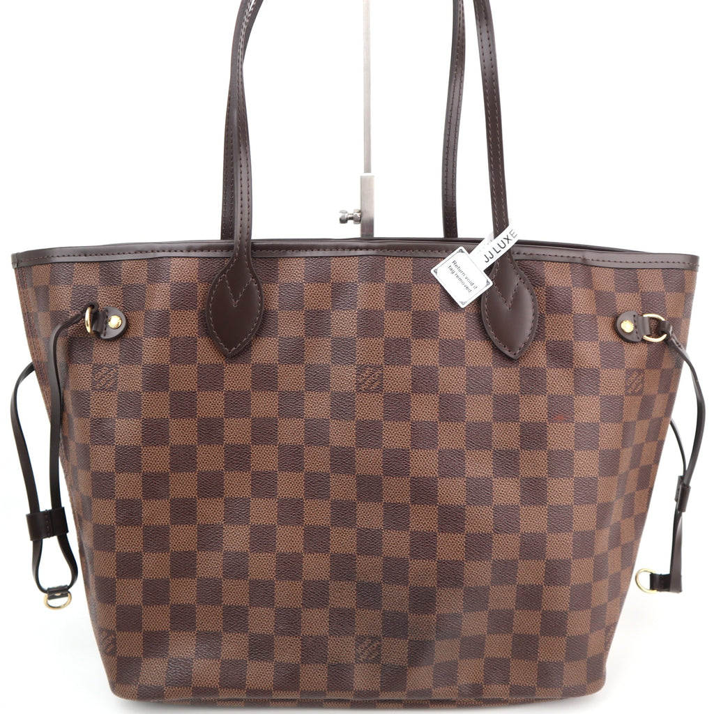 C2550R Louis Vuitton Tote Bag Neverfull MM | Pre-Owned Excellent White / Blue Damier Azur Canvas