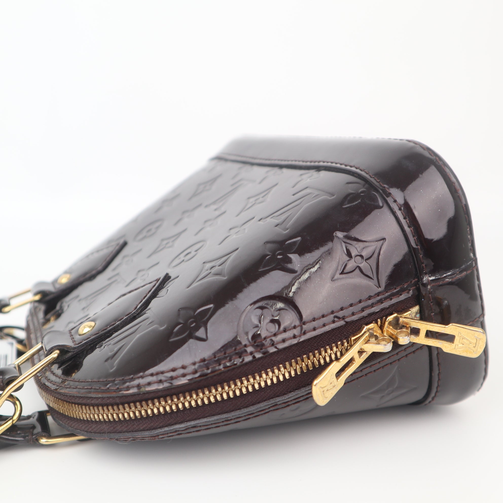 C1106 Louis Vuitton Amarante Monogram Vernis Alma BB Bag -Pre Owned