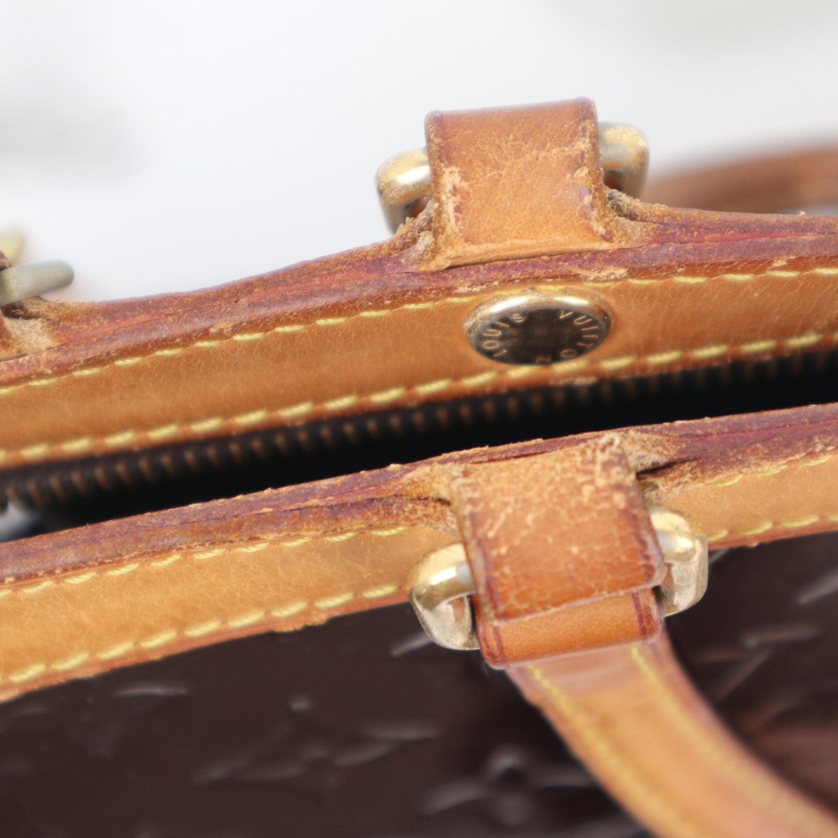 Louis Vuitton Amarante Monogram Vernis Brea MM Shoulder Bag C1684 | Pre-Owned Good Brown Monogram Canvas