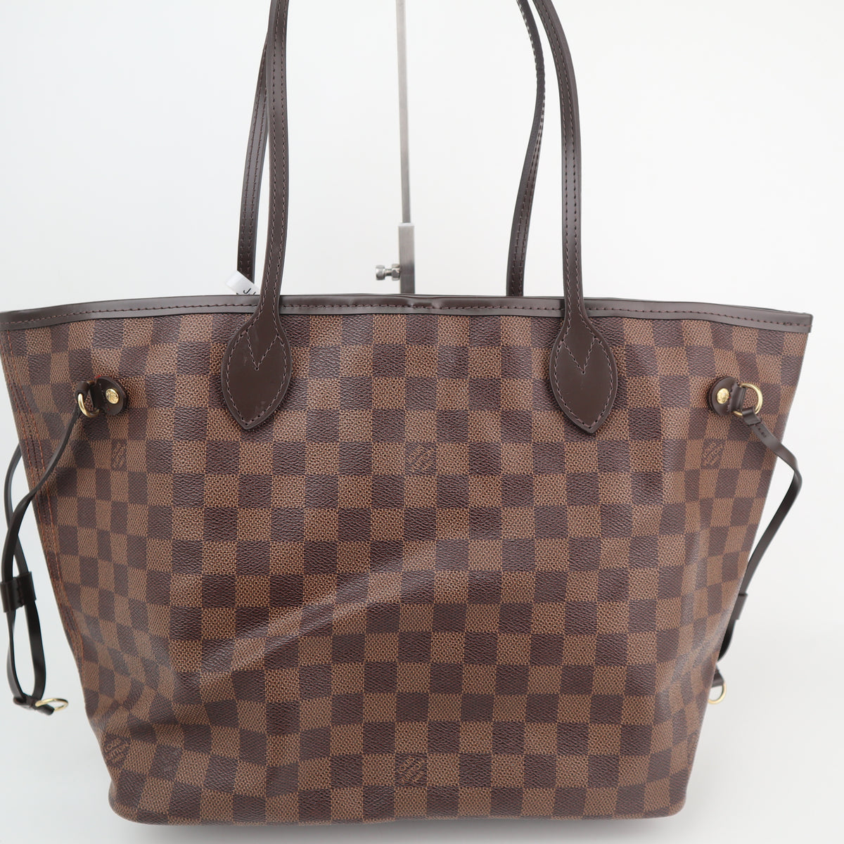 C2550R Louis Vuitton Tote Bag Neverfull MM | Pre-Owned Excellent White / Blue Damier Azur Canvas